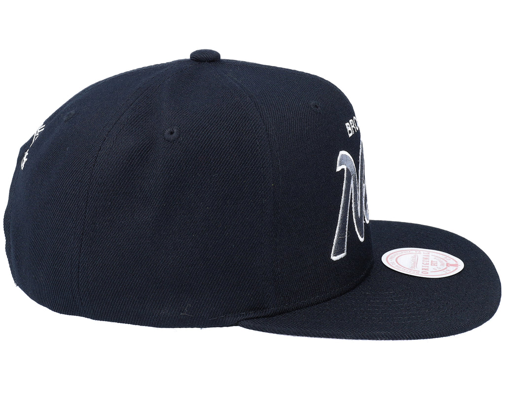MENS MITCHELL & NESS NBA TEAM SCRIPT 2.0 SNAPBACK NETS