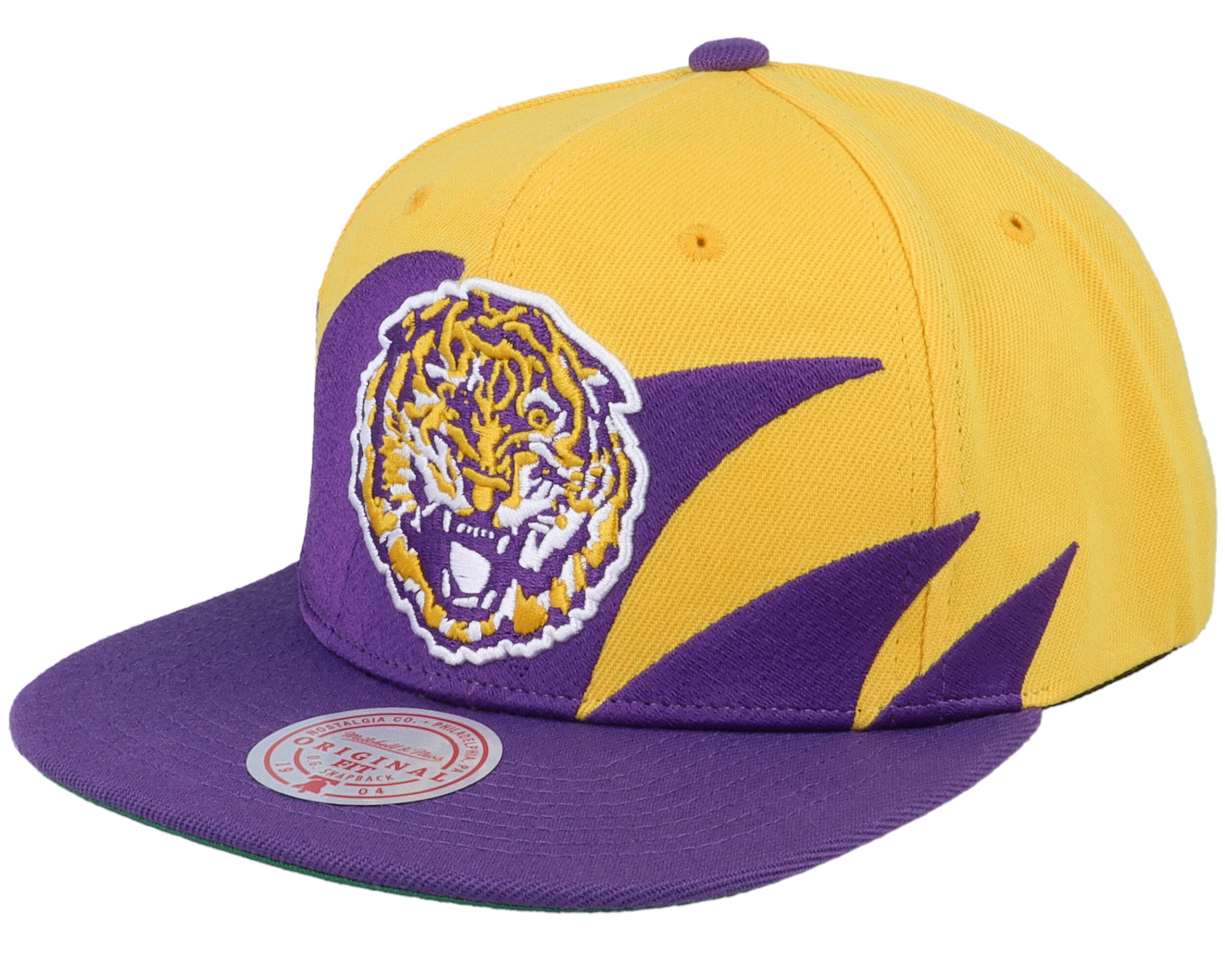Mens Mitchell & Ness NCAA SHARKTOOTH SNAPBACK LSU