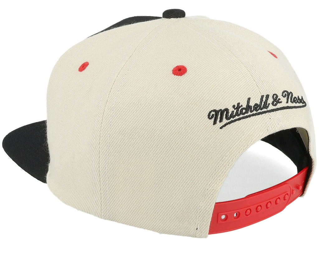 MENS MITCHELL & NESS NHL POP PANEL SNAPBACK RED WINGS - OFF WHITE