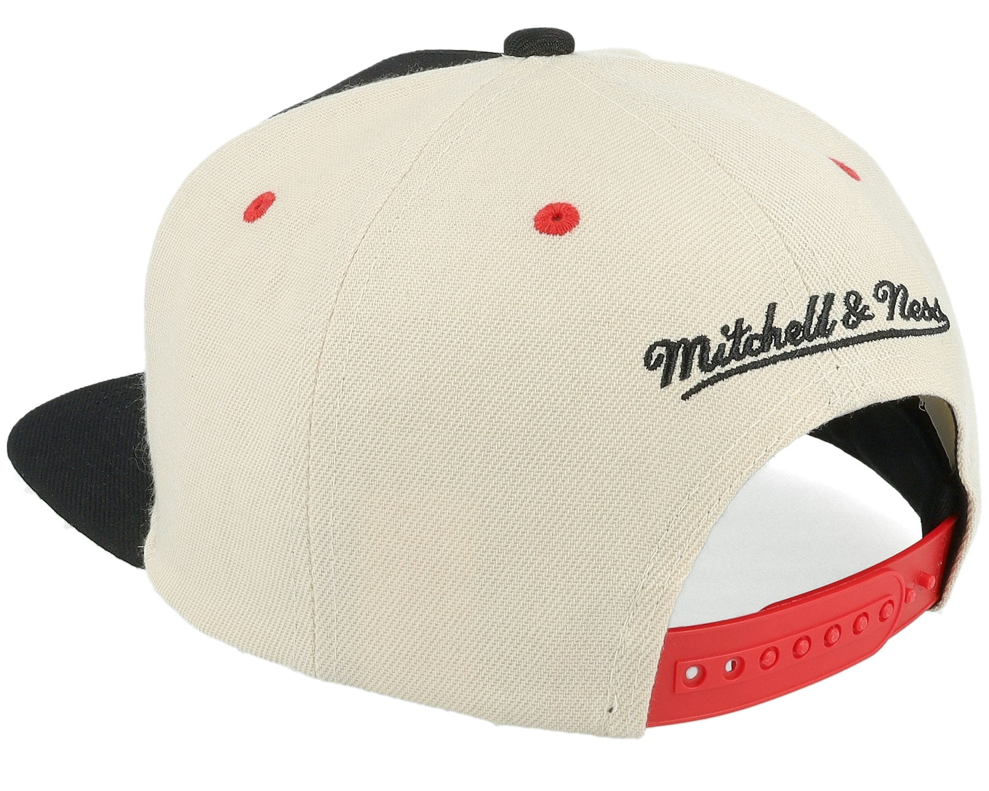 MENS MITCHELL & NESS NHL POP PANEL SNAPBACK RED WINGS - OFF WHITE