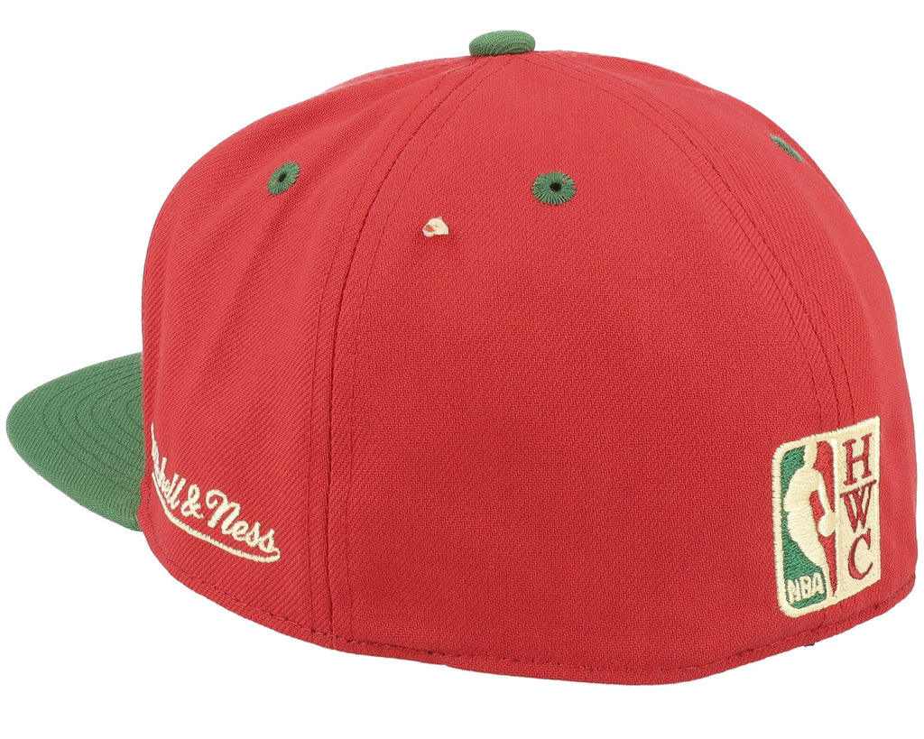 MENS MITCHELL & NESS NBA NIGHTMARE FITTED HWC HORNETS - RED