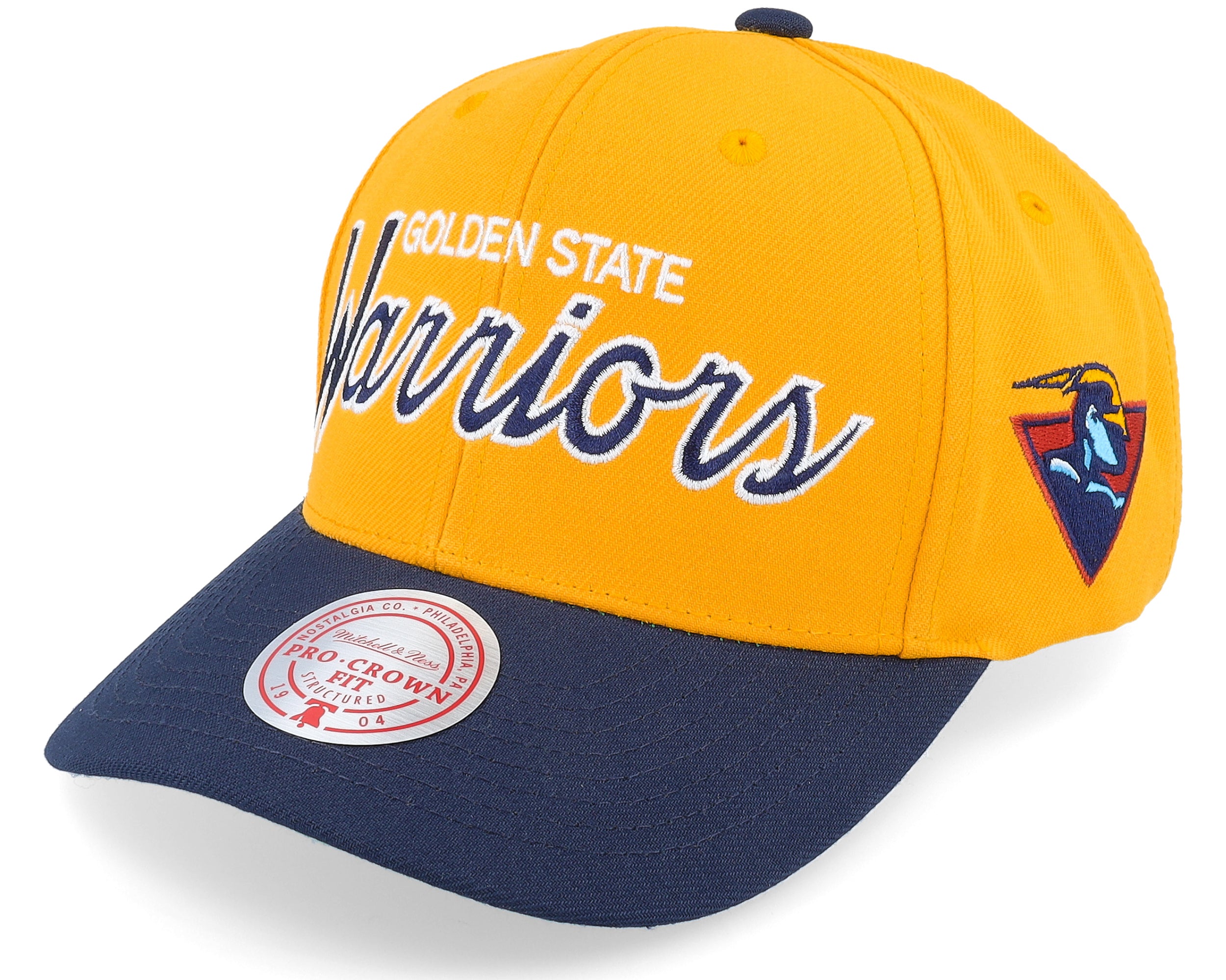 Mens Mitchell & Ness NBA TEAM SCRIPT 2.0 PRO SNAPBACK HWC WARRIORS