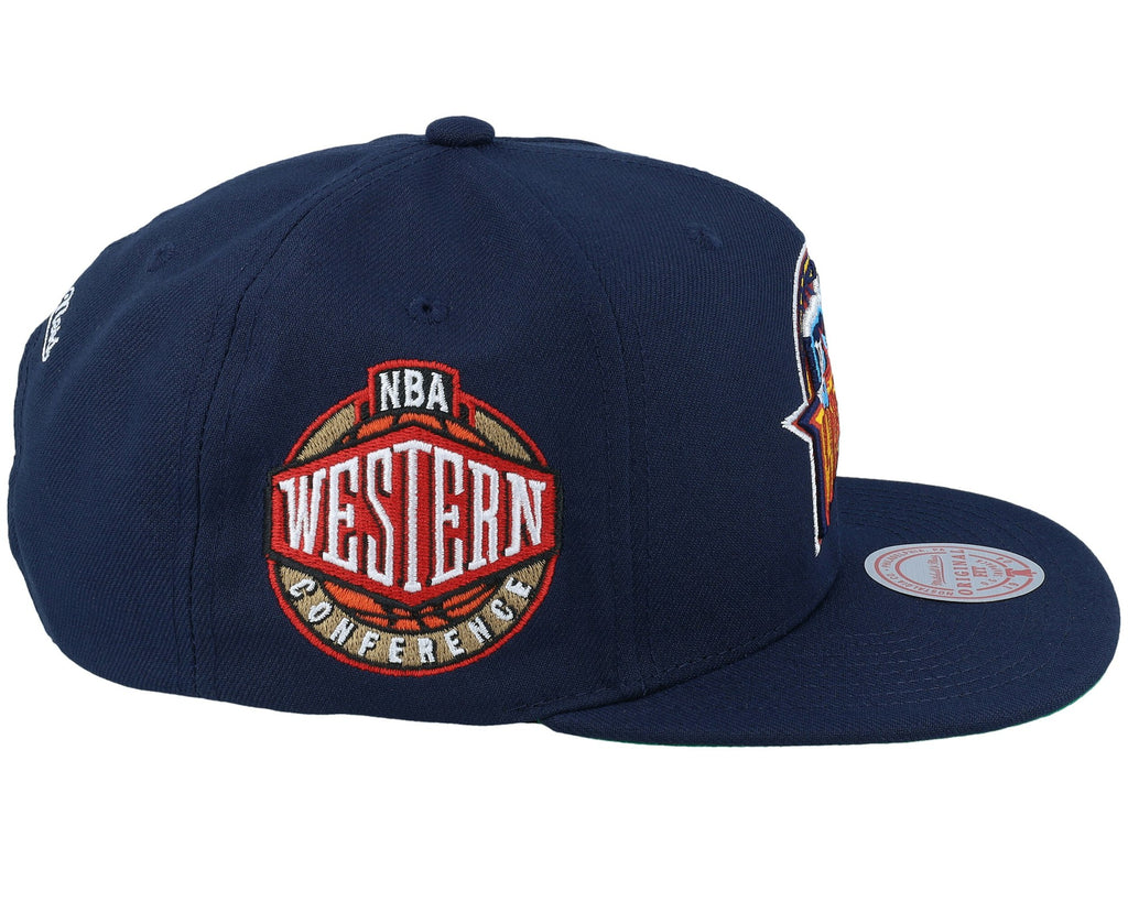 MENS MITCHELL & NESS NBA CONFERENCE PATCH SNAPBACK HWC WARRIORS - NAVY