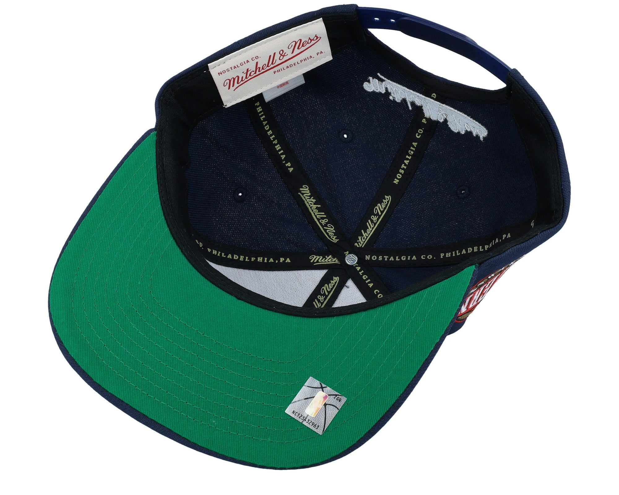 MENS MITCHELL & NESS NBA CONFERENCE PATCH SNAPBACK HWC WARRIORS - NAVY
