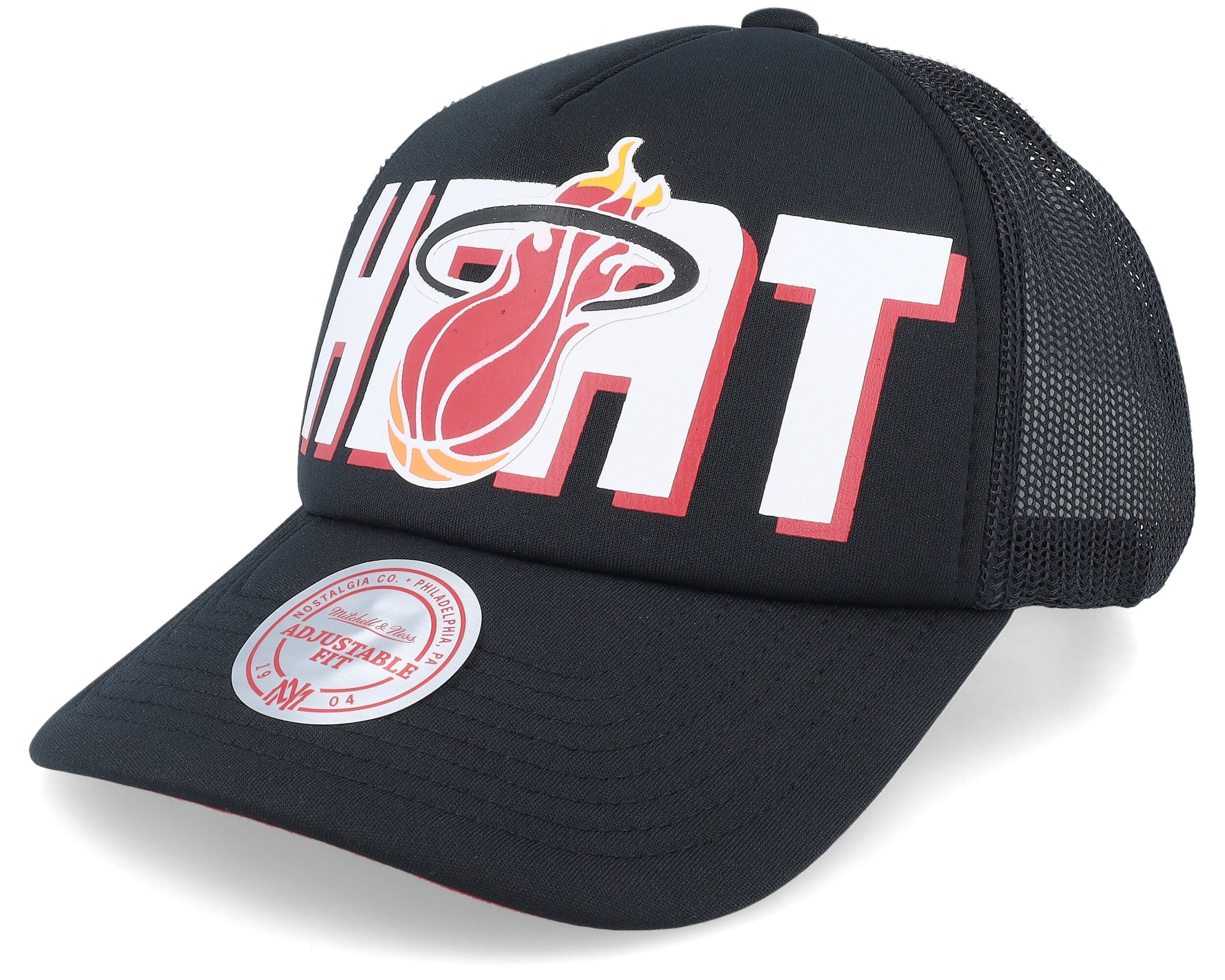 Mens Mitchell & Ness NBA BILLBOARD TRUCKER SNAPBACK HWC HEAT