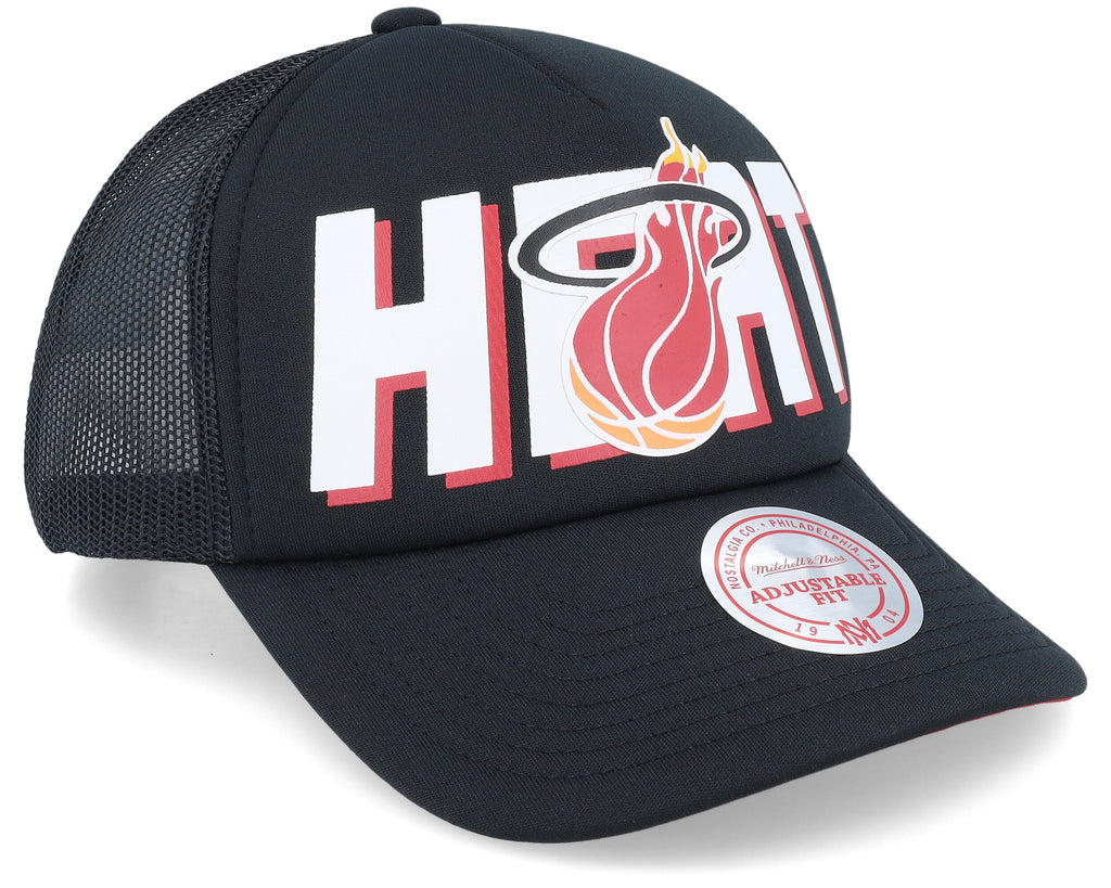 Mens Mitchell & Ness NBA BILLBOARD TRUCKER SNAPBACK HWC HEAT