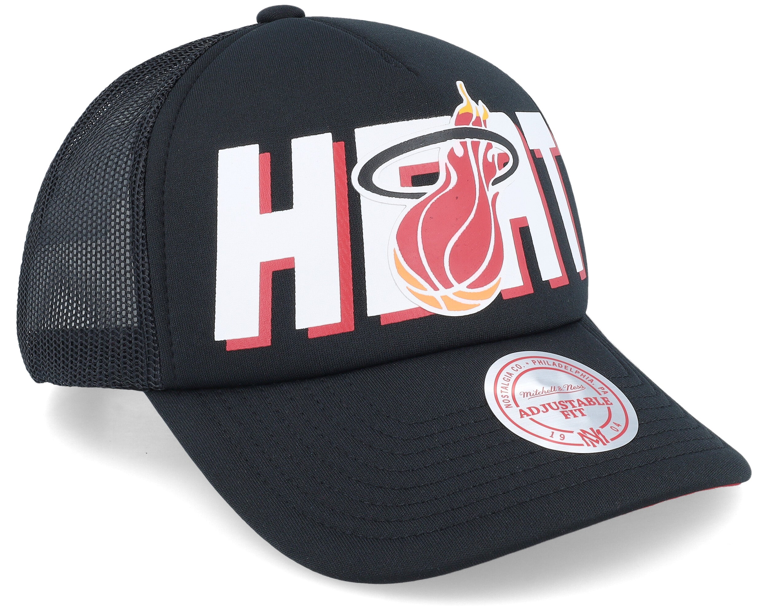 Mens Mitchell & Ness NBA BILLBOARD TRUCKER SNAPBACK HWC HEAT