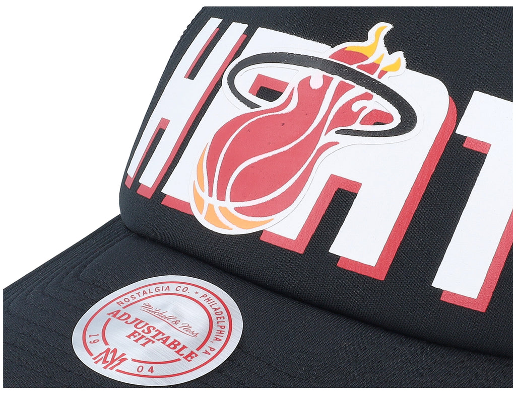 Mens Mitchell & Ness NBA BILLBOARD TRUCKER SNAPBACK HWC HEAT
