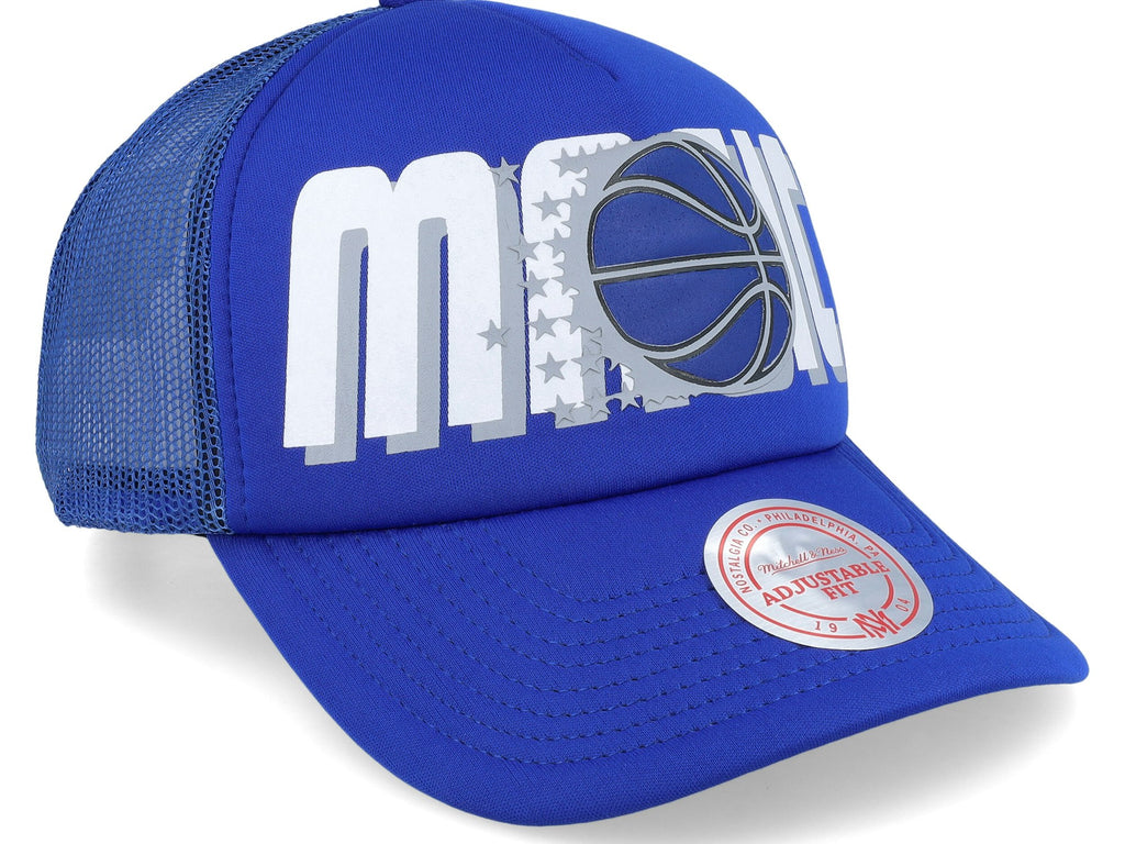 Mens MITCHELL & NESS NBA BILLBOARD TRUCKER SNAPBACK HWC MAGIC