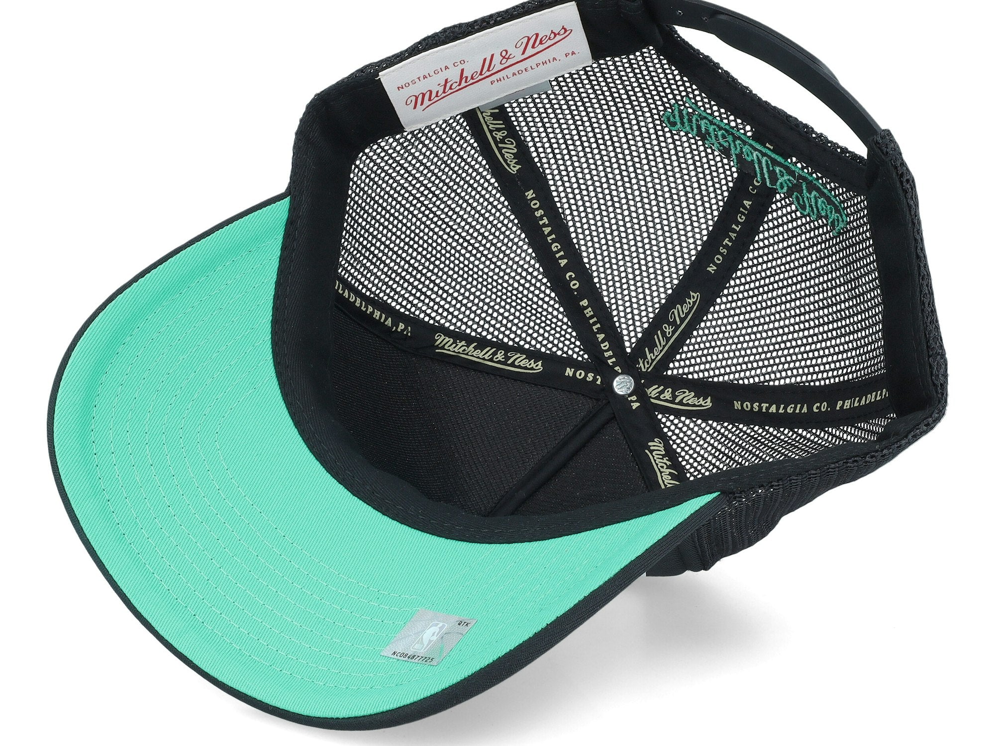 Mens MITCHELL & NESS NBA BILLBOARD TRUCKER SNAPBACK HWC SPURS