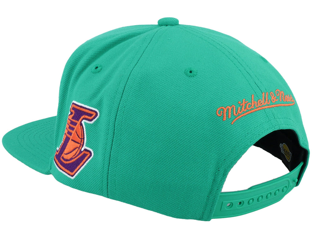 MENS MITCHELL & NESS NBA DESERT GREEN SNAPBACK LAKERS - TEAL