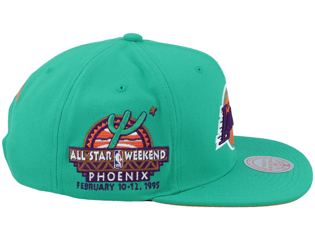 MENS MITCHELL & NESS NBA DESERT GREEN SNAPBACK LAKERS - TEAL