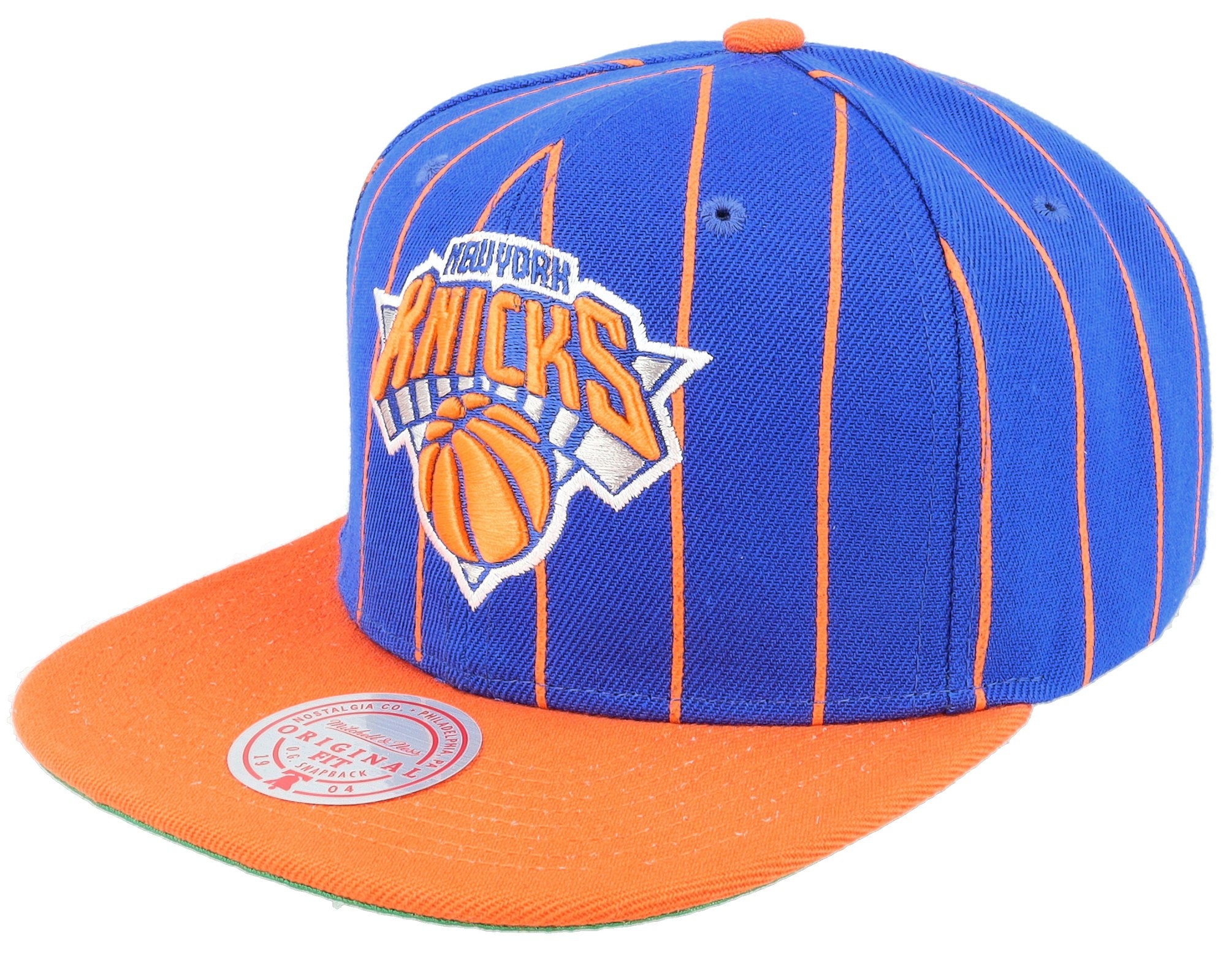MENS MITCHELL & NESS NBA TEAM PIN SNAPBACK KNICKS - BLUE