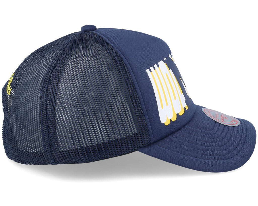 Mens Mitchell & Ness NCAA BILLBOARD TRUCKER SNAPBACK MICHIGAN