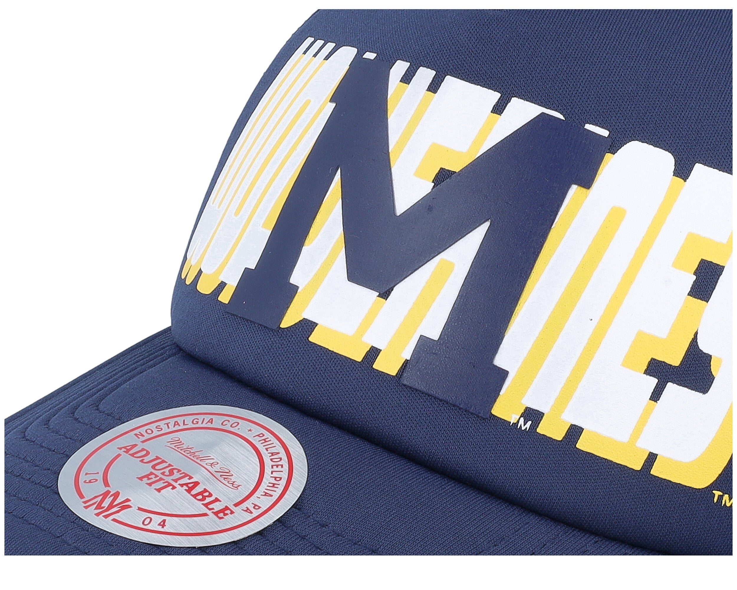 Mens Mitchell & Ness NCAA BILLBOARD TRUCKER SNAPBACK MICHIGAN