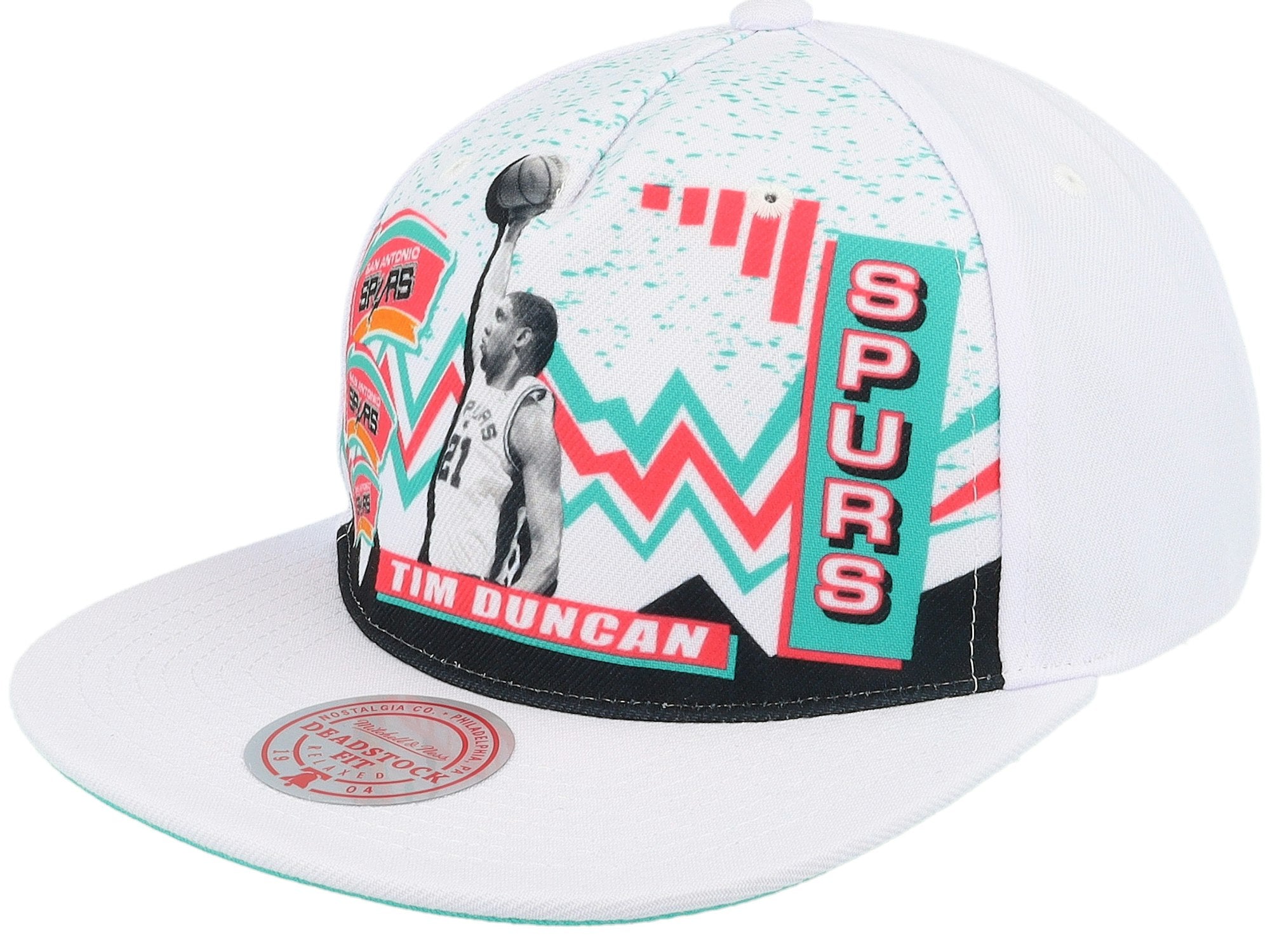 MENS MITCHELL & NESS NBA 90'S PLAYA DEADSTOCK HWC SPURS TIM DUNCAN - WHITE