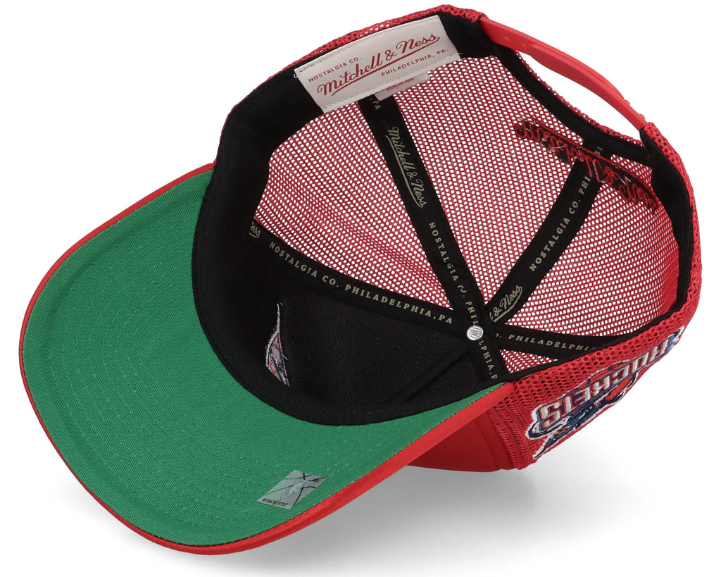 Mens MITCHELL & NESS NBA LOGO REMIX TRUCKER SNAPBACK HWC ROCKETS