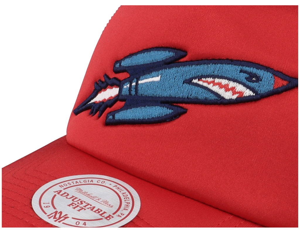 Mens MITCHELL & NESS NBA LOGO REMIX TRUCKER SNAPBACK HWC ROCKETS