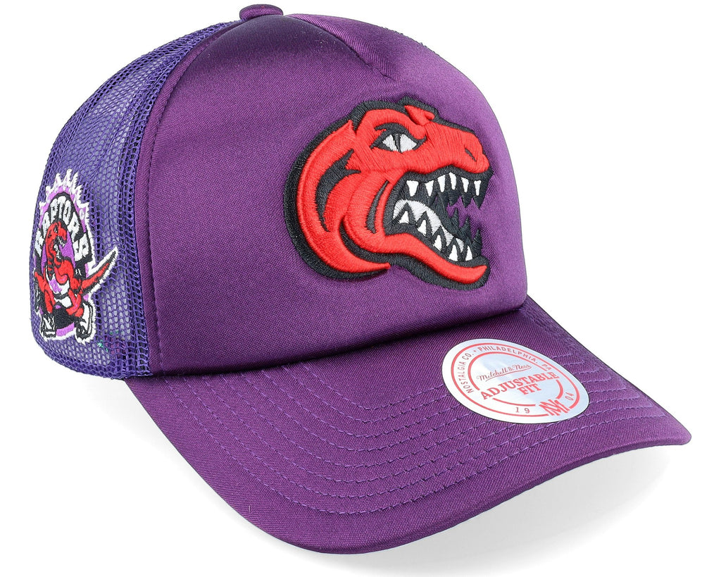 MENS MITCHELL & NESS NBA LOGO REMIX TRUCKER SNAPBACK HWC RAPTORS - PURPLE
