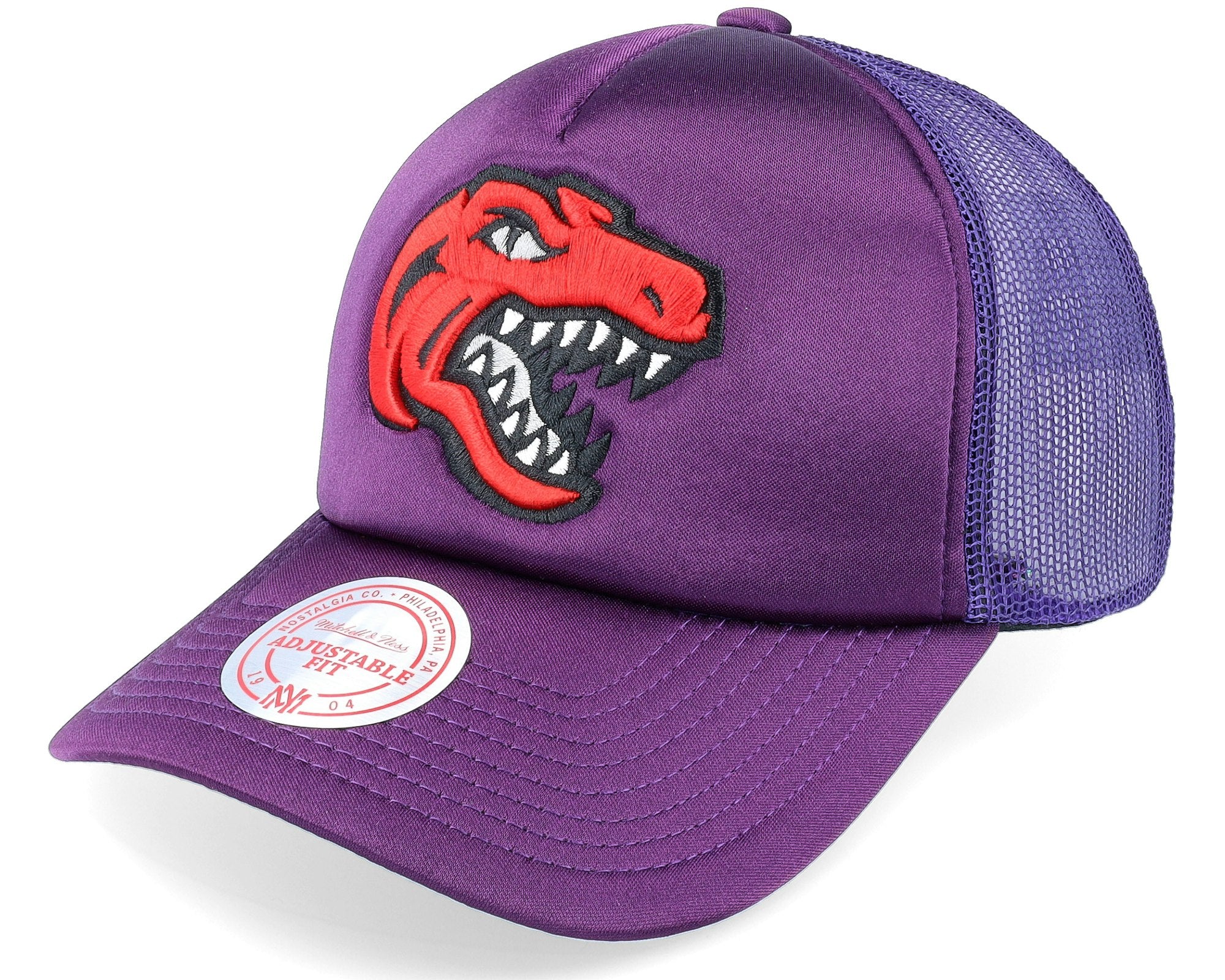 MENS MITCHELL & NESS NBA LOGO REMIX TRUCKER SNAPBACK HWC RAPTORS - PURPLE