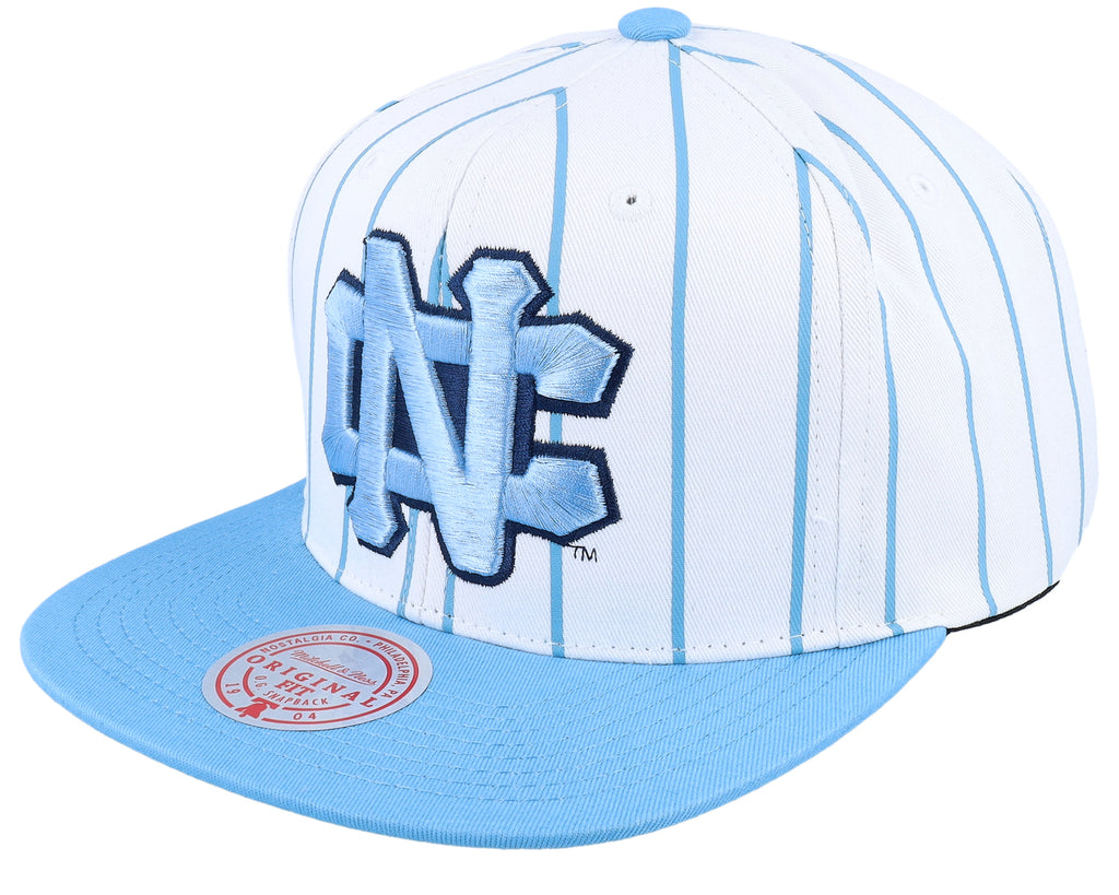 Mens Mitchell & Ness NCAA RETRO PINSTRIPE SNAPBACK NORTH CAROLINA