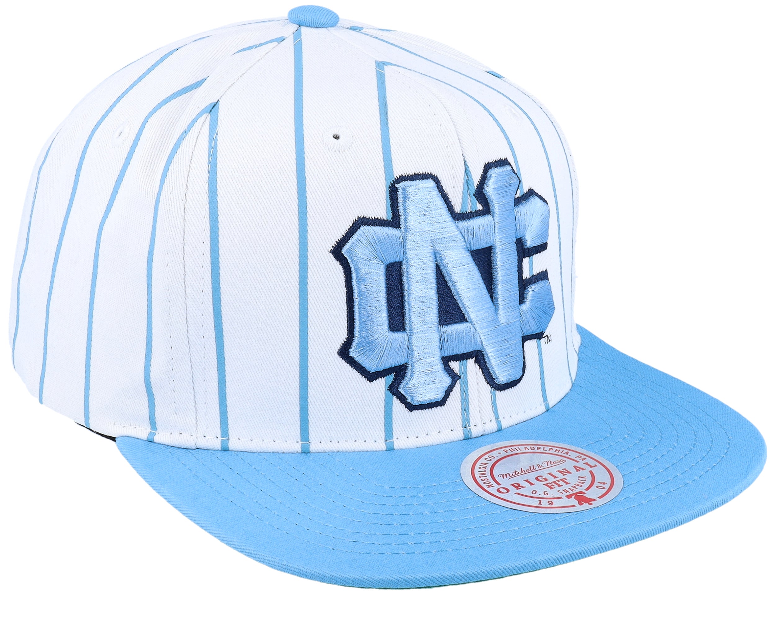 Mens Mitchell & Ness NCAA RETRO PINSTRIPE SNAPBACK NORTH CAROLINA