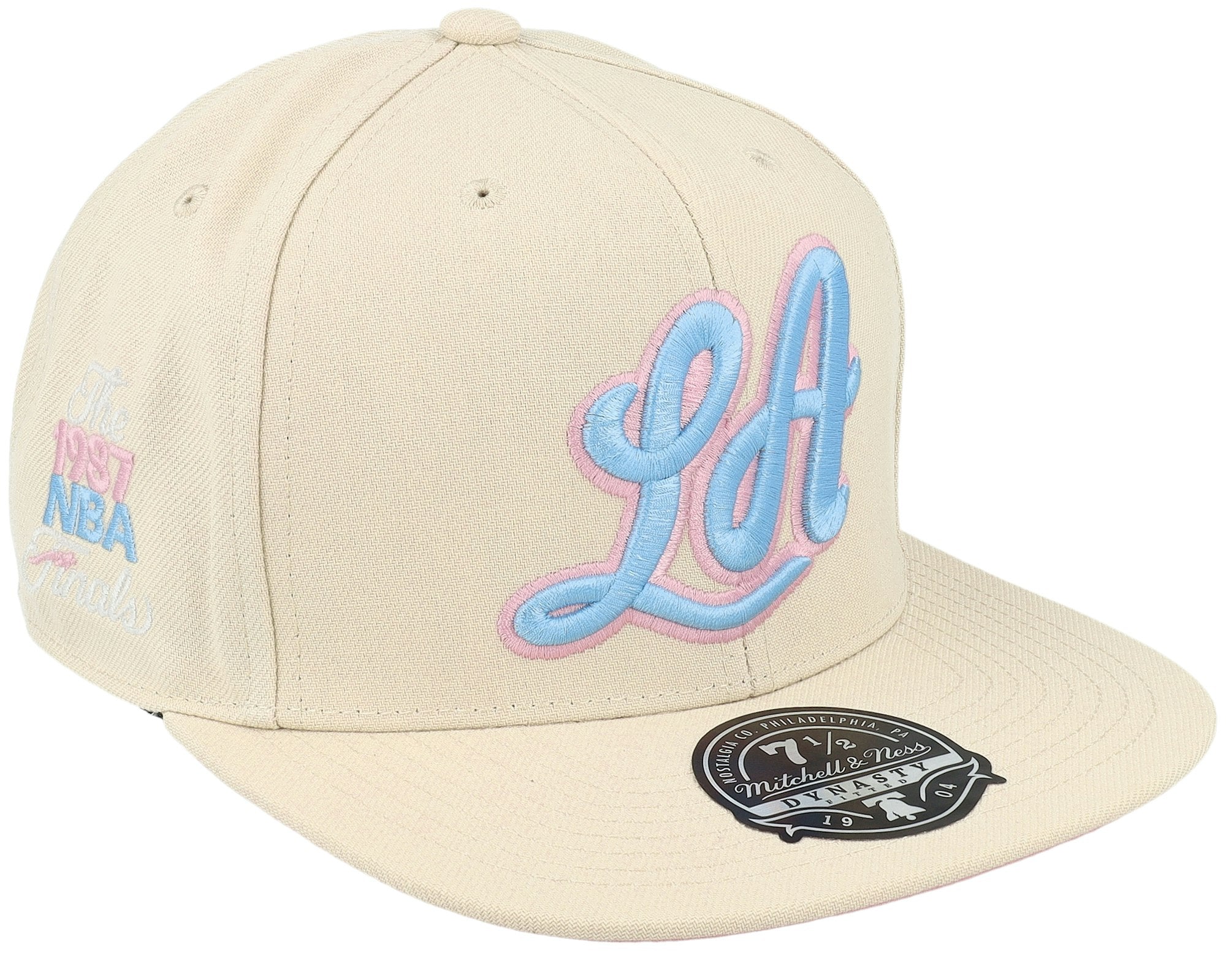 MENS MITCHELL & NESS NBA CAKE POP FITTED HWC LAKERS - OFF WHITE