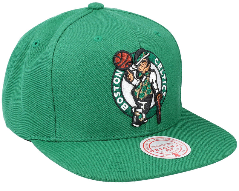 MENS MITCHELL & NESS NBA TEAM GROUND 2.0 SNAPBACK CELTICS - GREEN