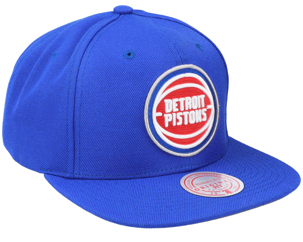 Mens Mitchell & Ness NBA TEAM GROUND 2.0 SNAPBACK PISTONS