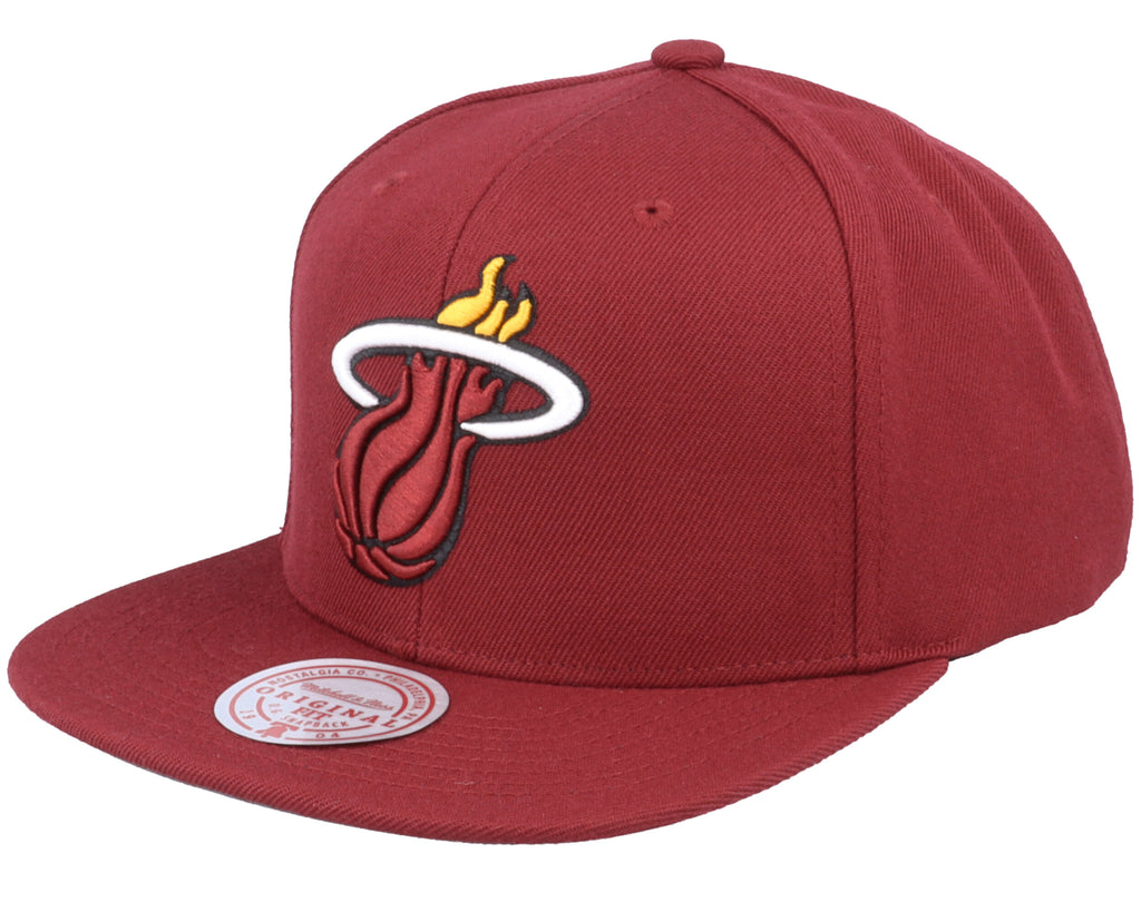 Mens Mitchell & Ness NBA TEAM GROUND 2.0 SNAPBACK HEAT