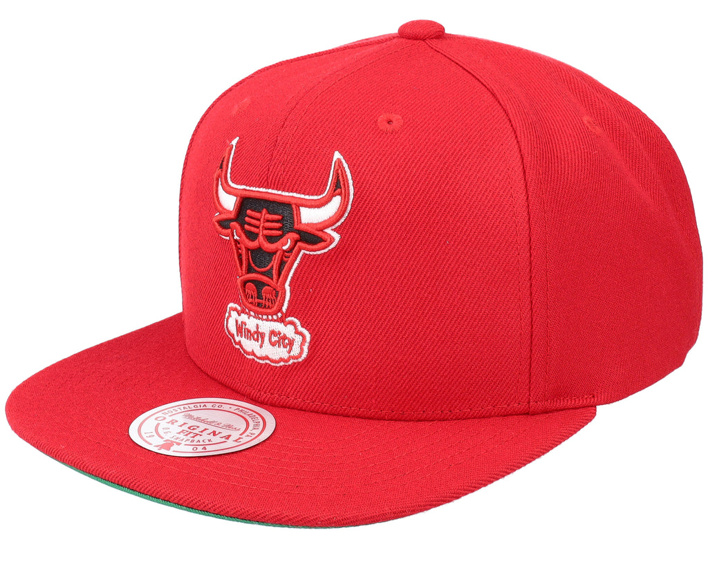 Mens Mitchell & Ness NBA TEAM GROUND 2.0 SNAPBACK HWC BULLS
