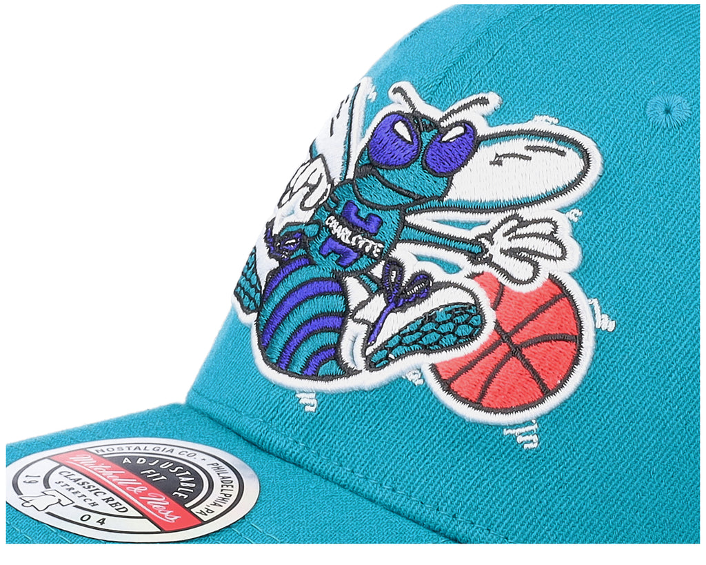 Mens Mitchell & Ness NBA TEAM GROUND 2.0 STRETCH SNAPBACK HWC HORNETS