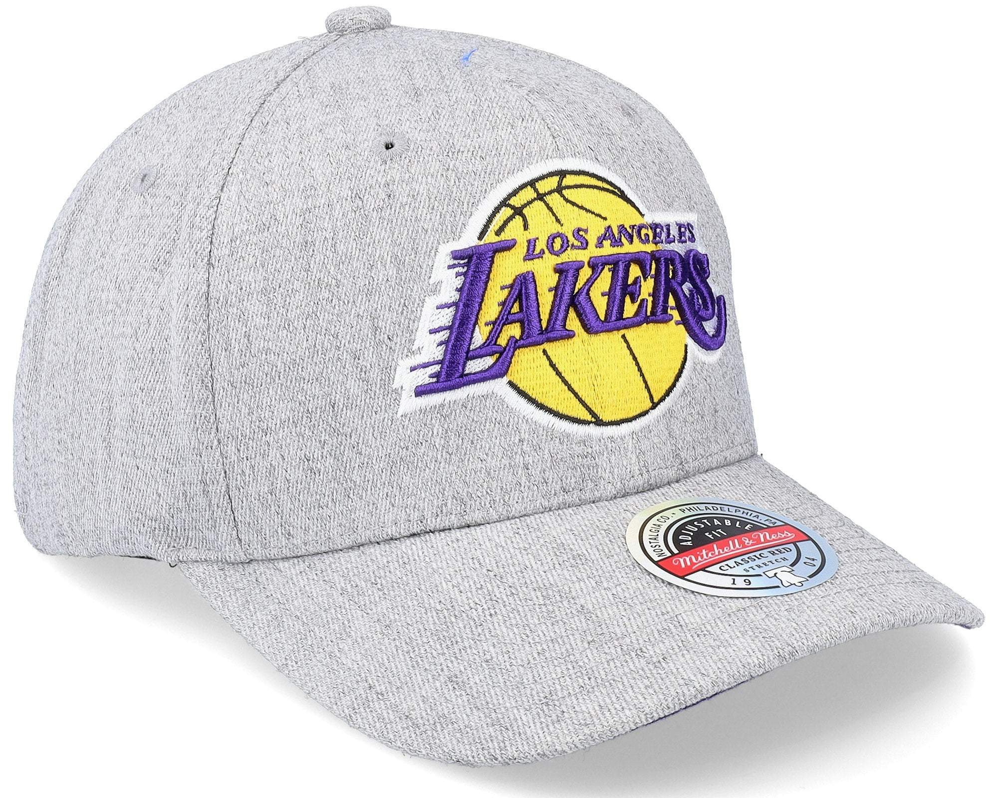 Mens MITCHELL & NESS NBA TEAM HEATHER 2.0 STRETCH SNAPBACK LAKERS