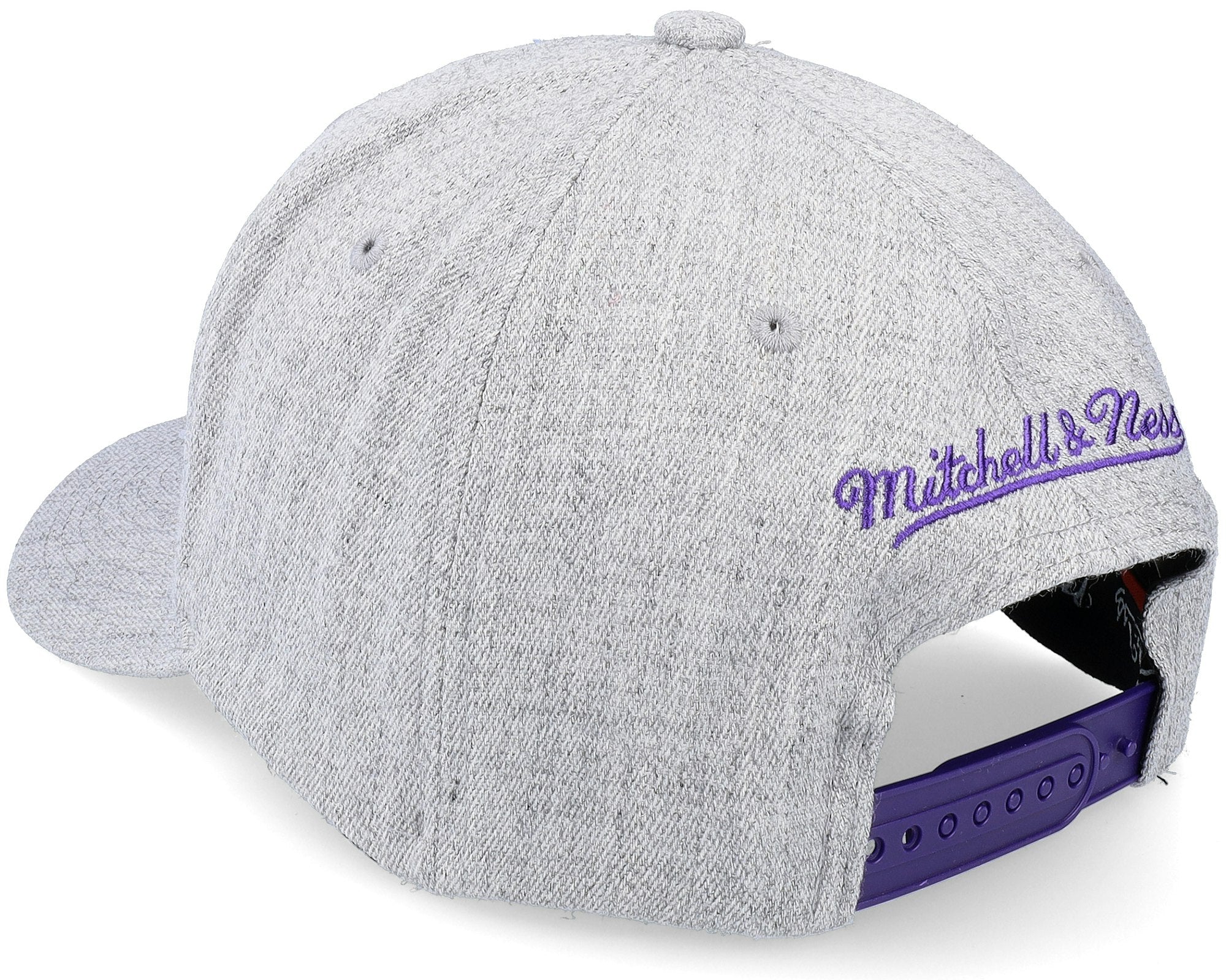 Mens MITCHELL & NESS NBA TEAM HEATHER 2.0 STRETCH SNAPBACK LAKERS