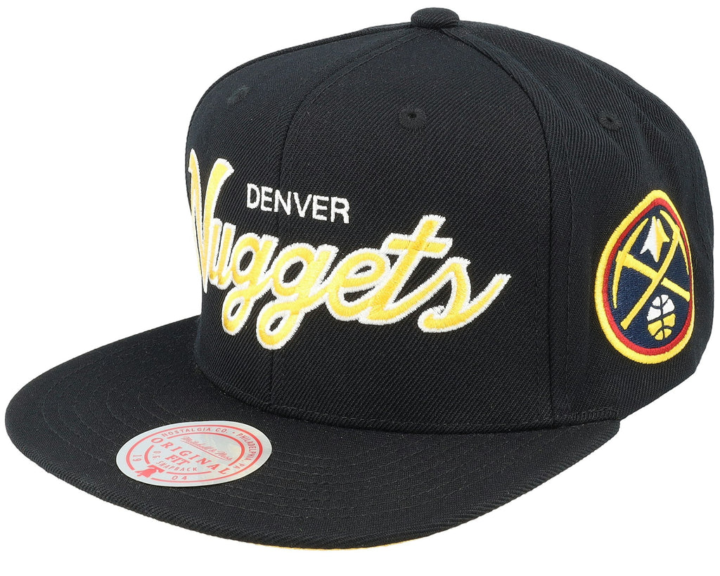 MENS MITCHELL & NESS NBA TEAM SCRIPT 2.0 SNAPBACK NUGGETS