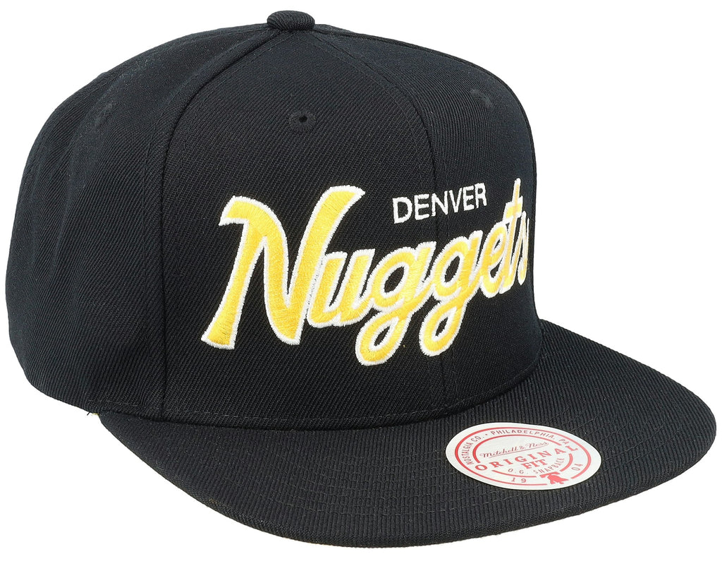 MENS MITCHELL & NESS NBA TEAM SCRIPT 2.0 SNAPBACK NUGGETS