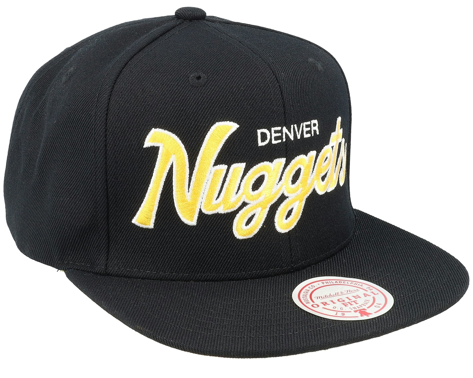 MENS MITCHELL & NESS NBA TEAM SCRIPT 2.0 SNAPBACK NUGGETS