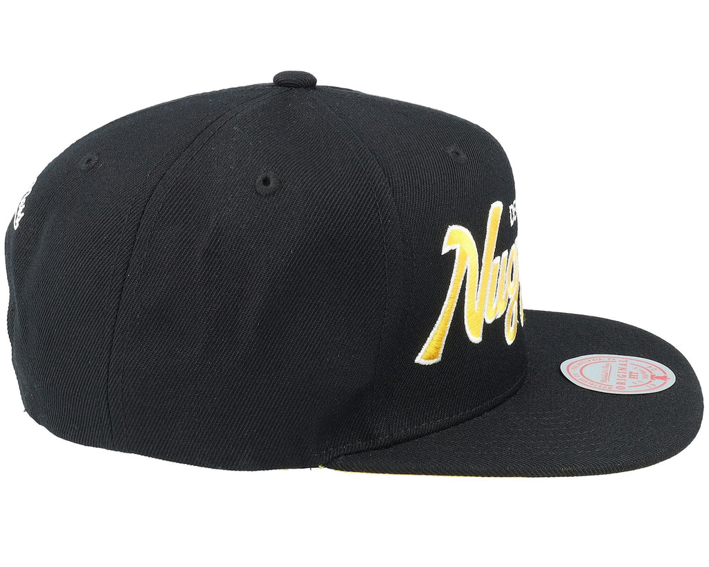 MENS MITCHELL & NESS NBA TEAM SCRIPT 2.0 SNAPBACK NUGGETS