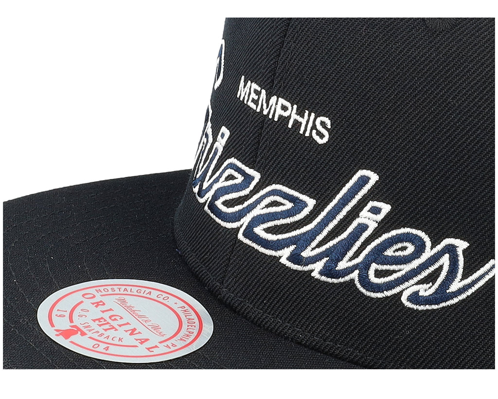 Mens Mitchell & Ness NBA TEAM SCRIPT 2.0 SNAPBACK GRIZZLIES