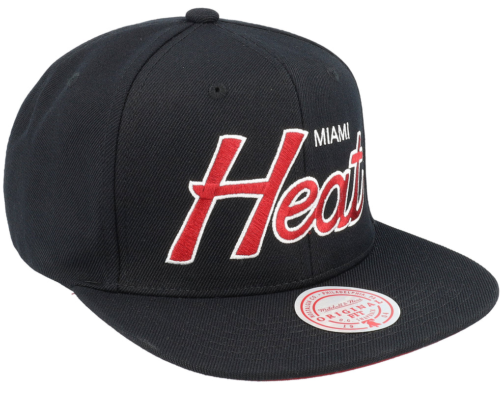 Mens Mitchell & Ness NBA TEAM SCRIPT 2.0 SNAPBACK HEAT