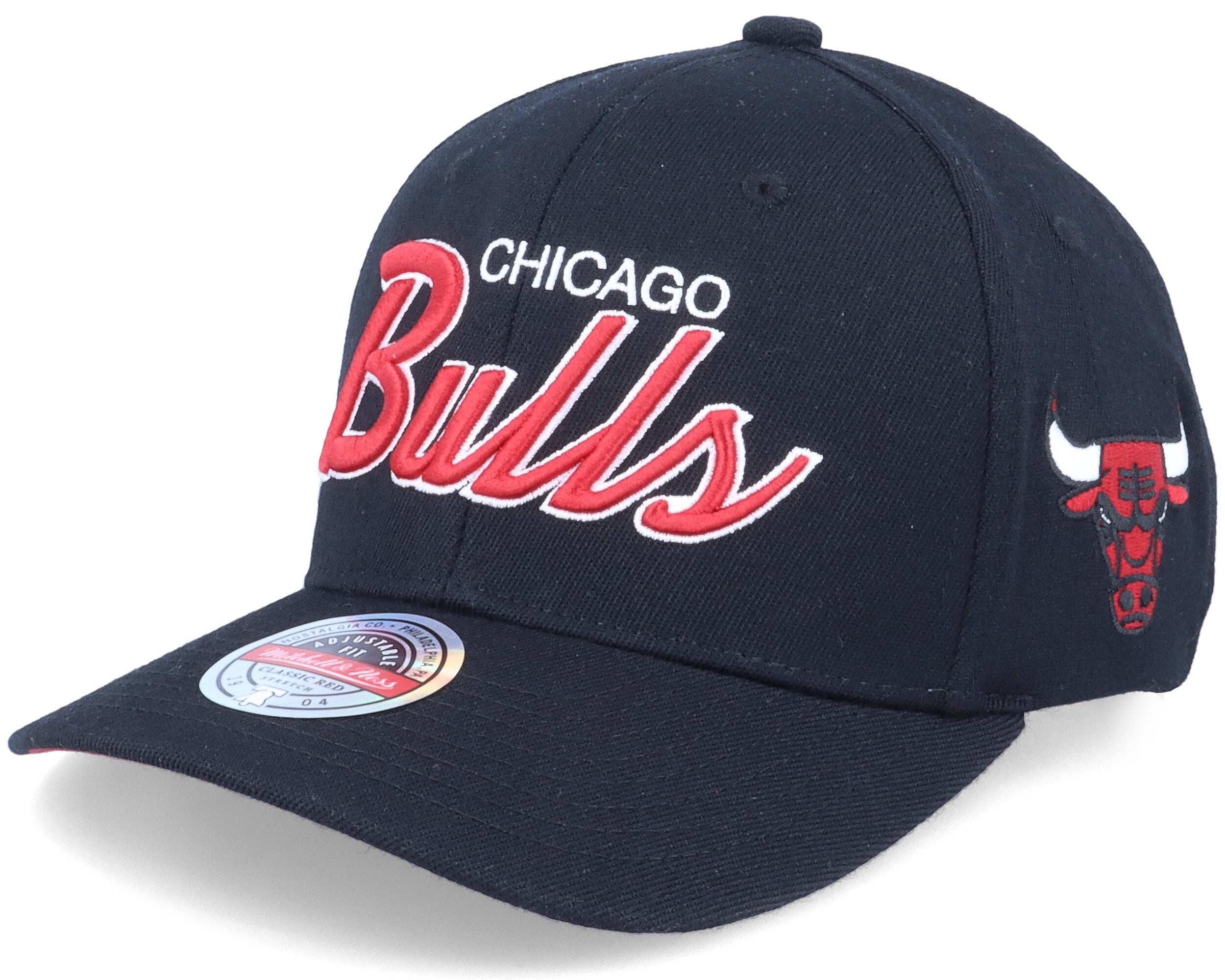 Mens Mitchell & Ness NBA TEAM SCRIPT 2.0 STRETCH SNAPBACK BULLS