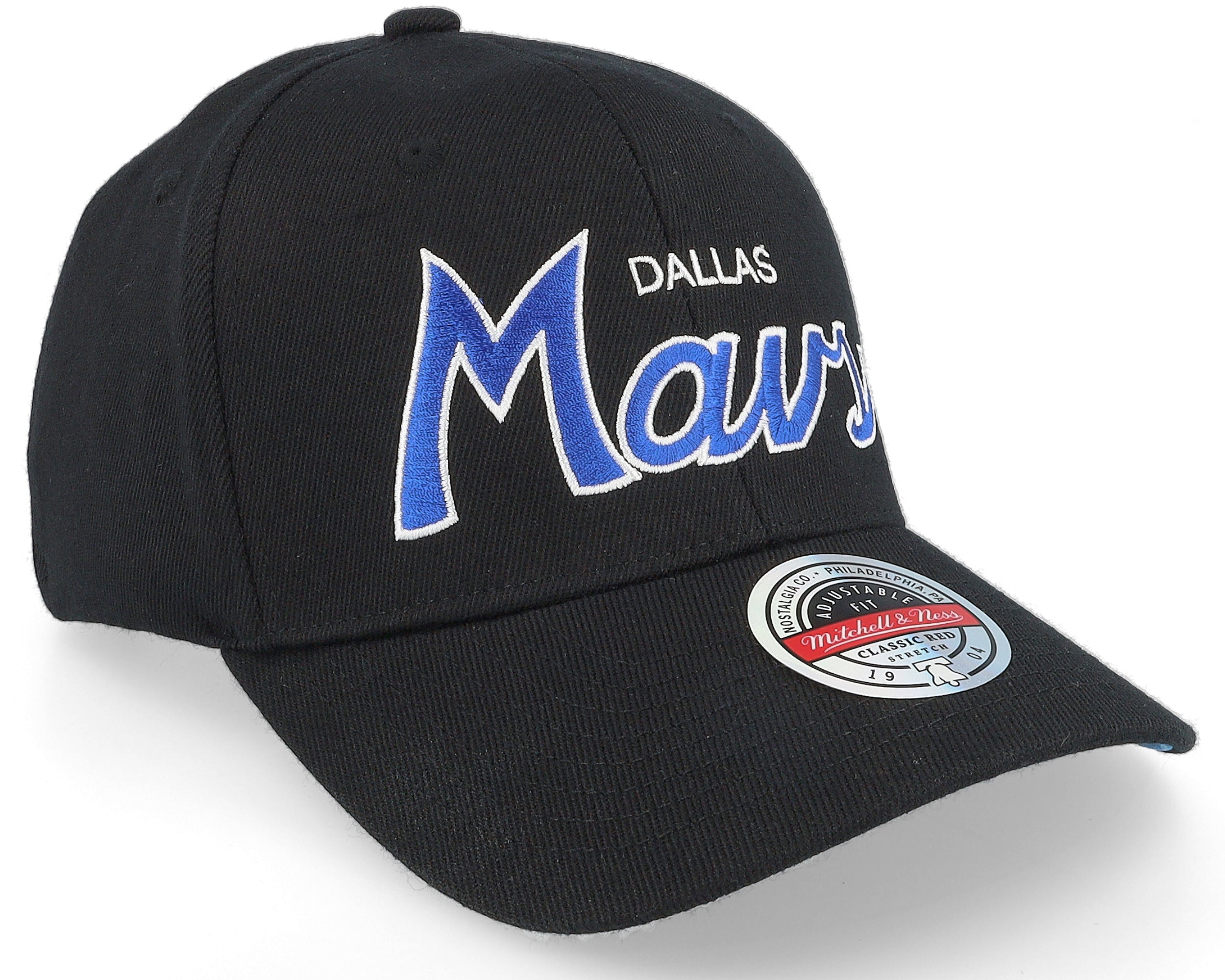 Mens Mitchell & Ness NBA TEAM SCRIPT 2.0 STRETCH SNAPBACK MAVERICKS