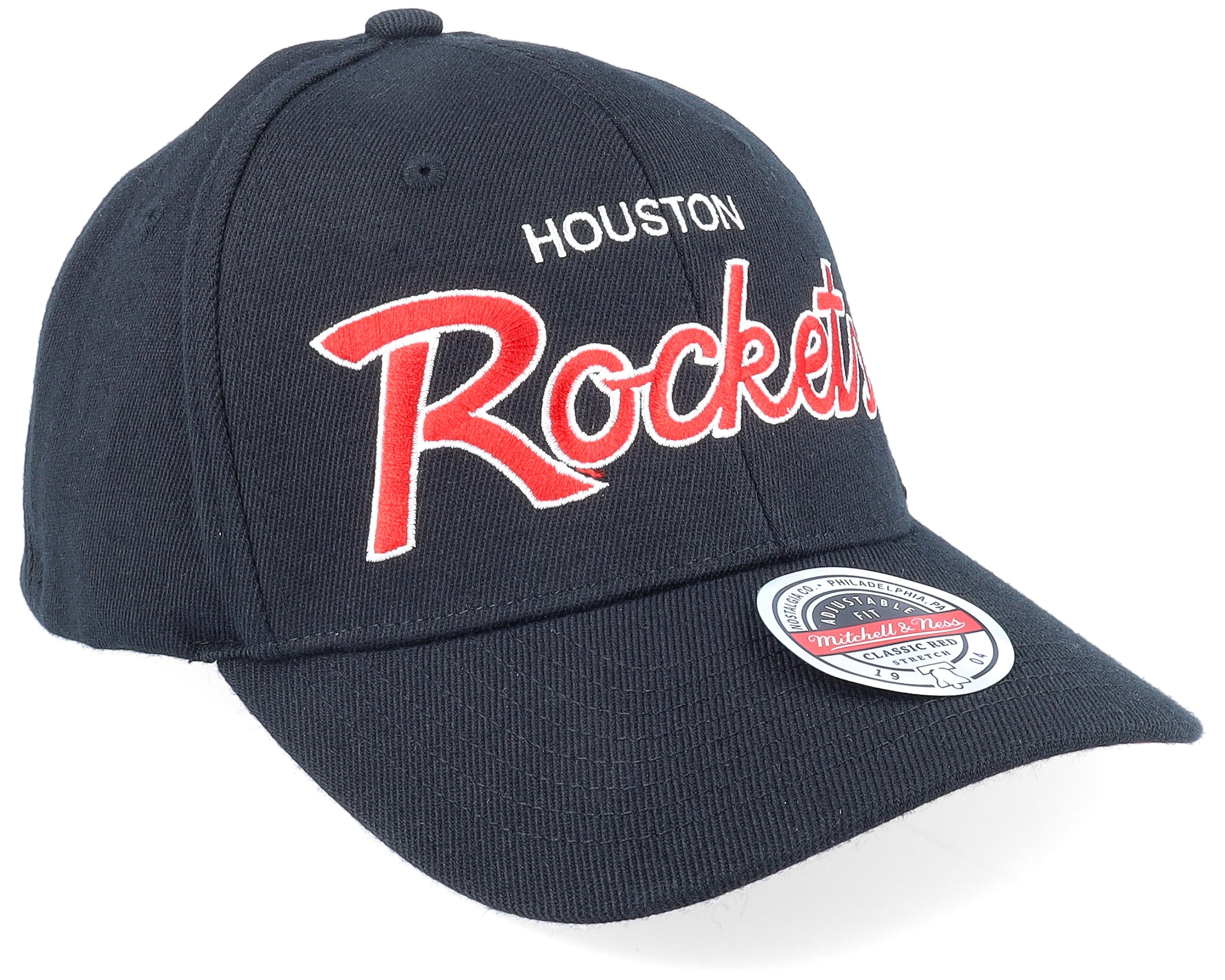 Mens Mitchell & Ness NBA TEAM SCRIPT 2.0 STRETCH SNAPBACK ROCKETS