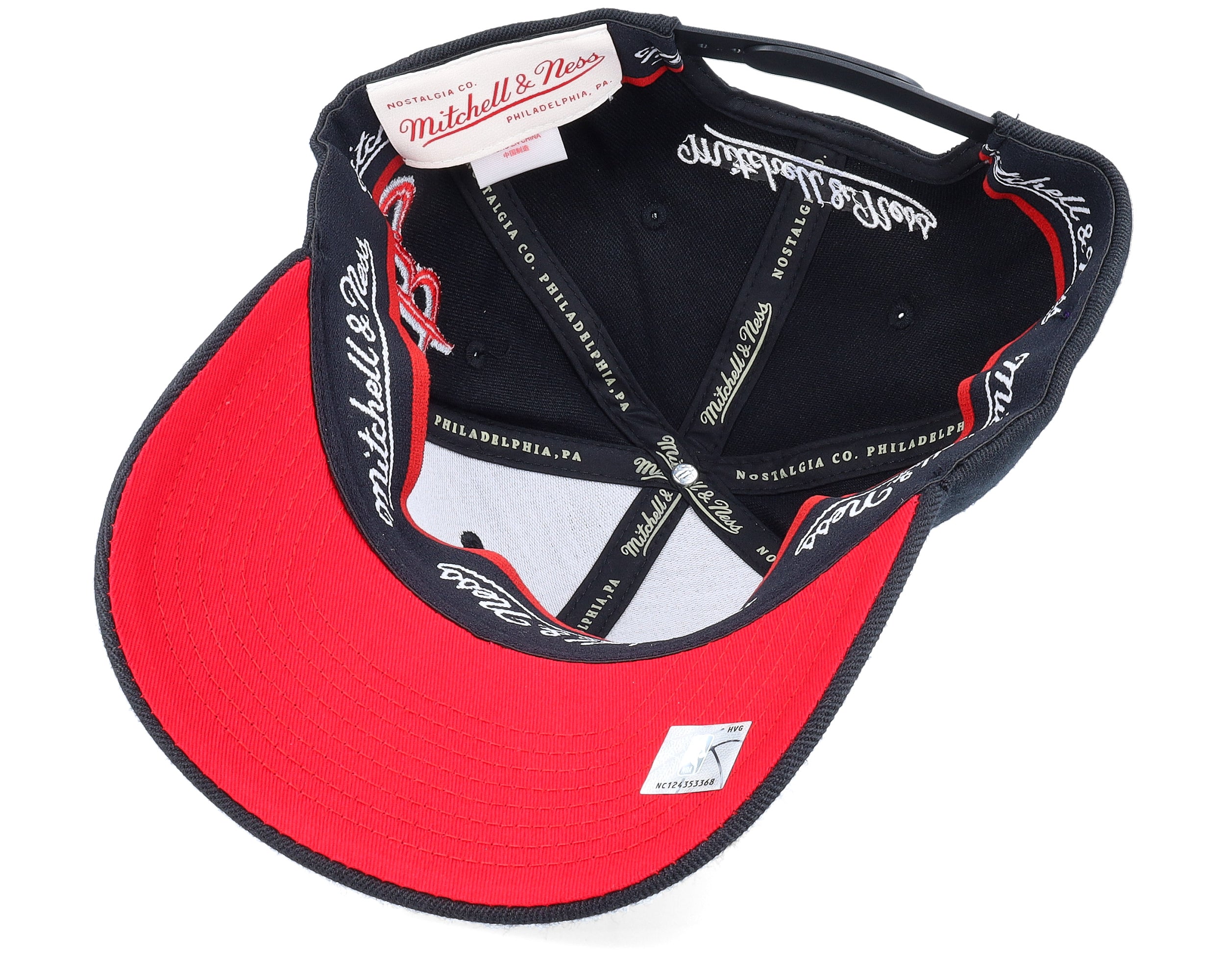 Mens Mitchell & Ness NBA TEAM SCRIPT 2.0 STRETCH SNAPBACK ROCKETS