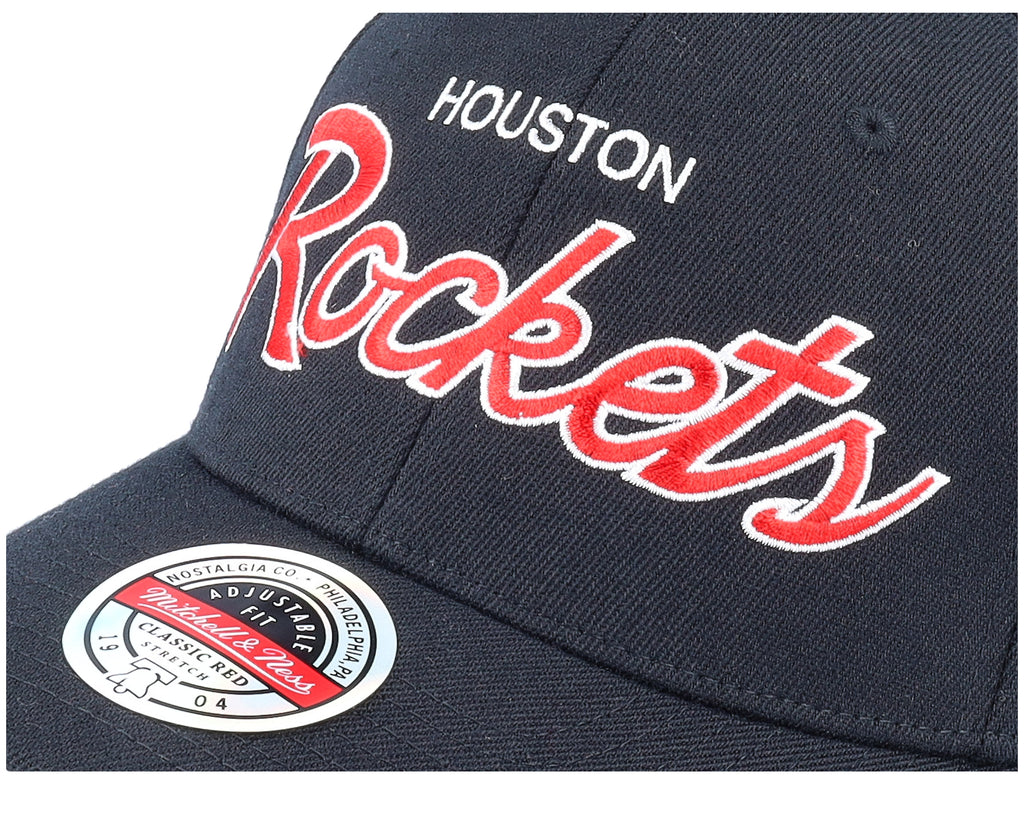 Mens Mitchell & Ness NBA TEAM SCRIPT 2.0 STRETCH SNAPBACK ROCKETS
