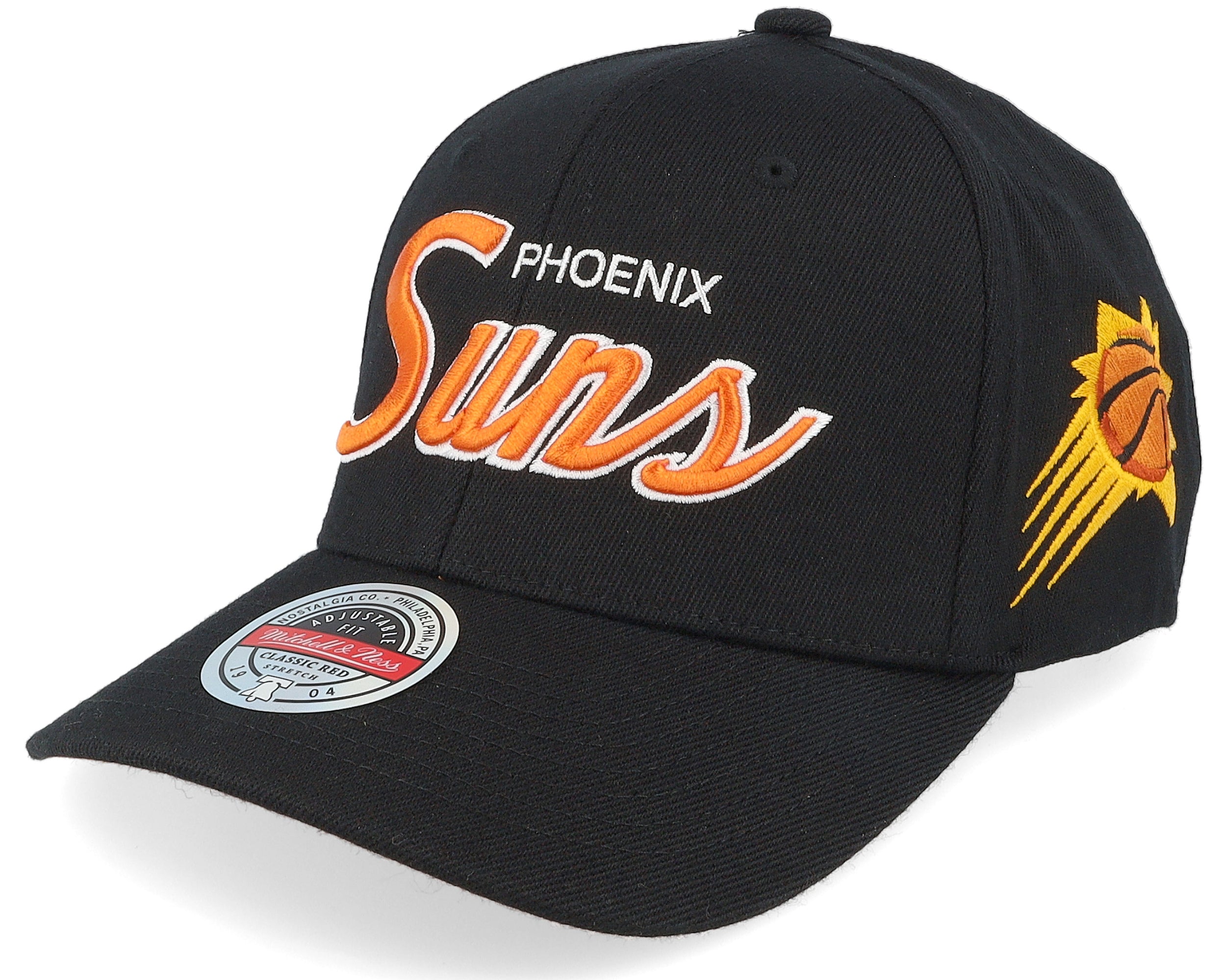 Mens Mitchell & Ness NBA TEAM SCRIPT 2.0 STRETCH SNAPBACK SUNS