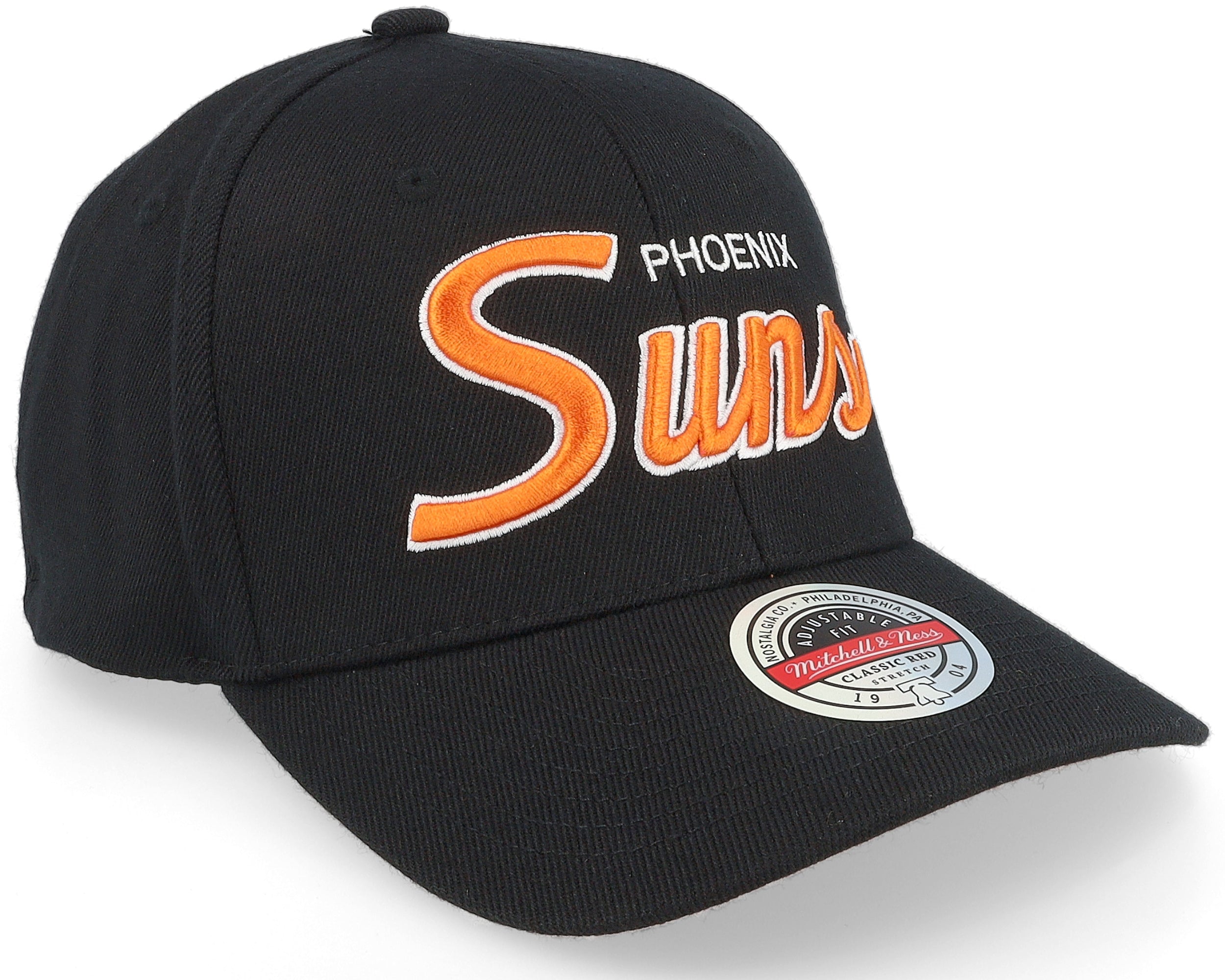 Mens Mitchell & Ness NBA TEAM SCRIPT 2.0 STRETCH SNAPBACK SUNS