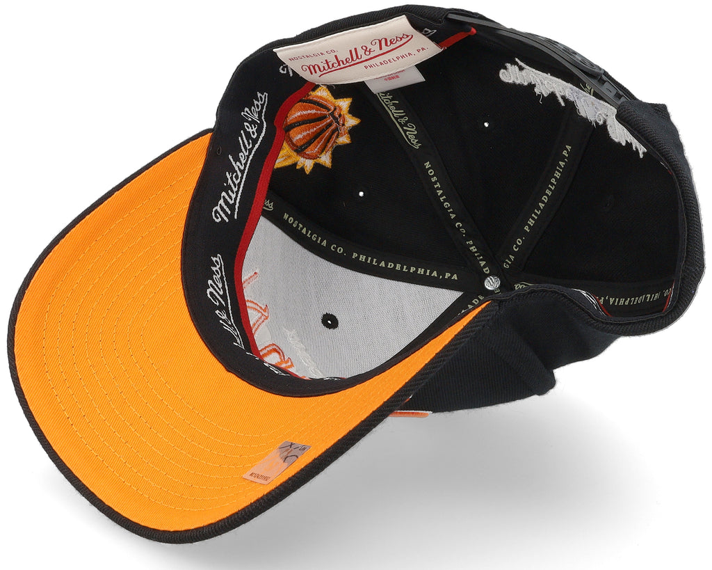Mens Mitchell & Ness NBA TEAM SCRIPT 2.0 STRETCH SNAPBACK SUNS