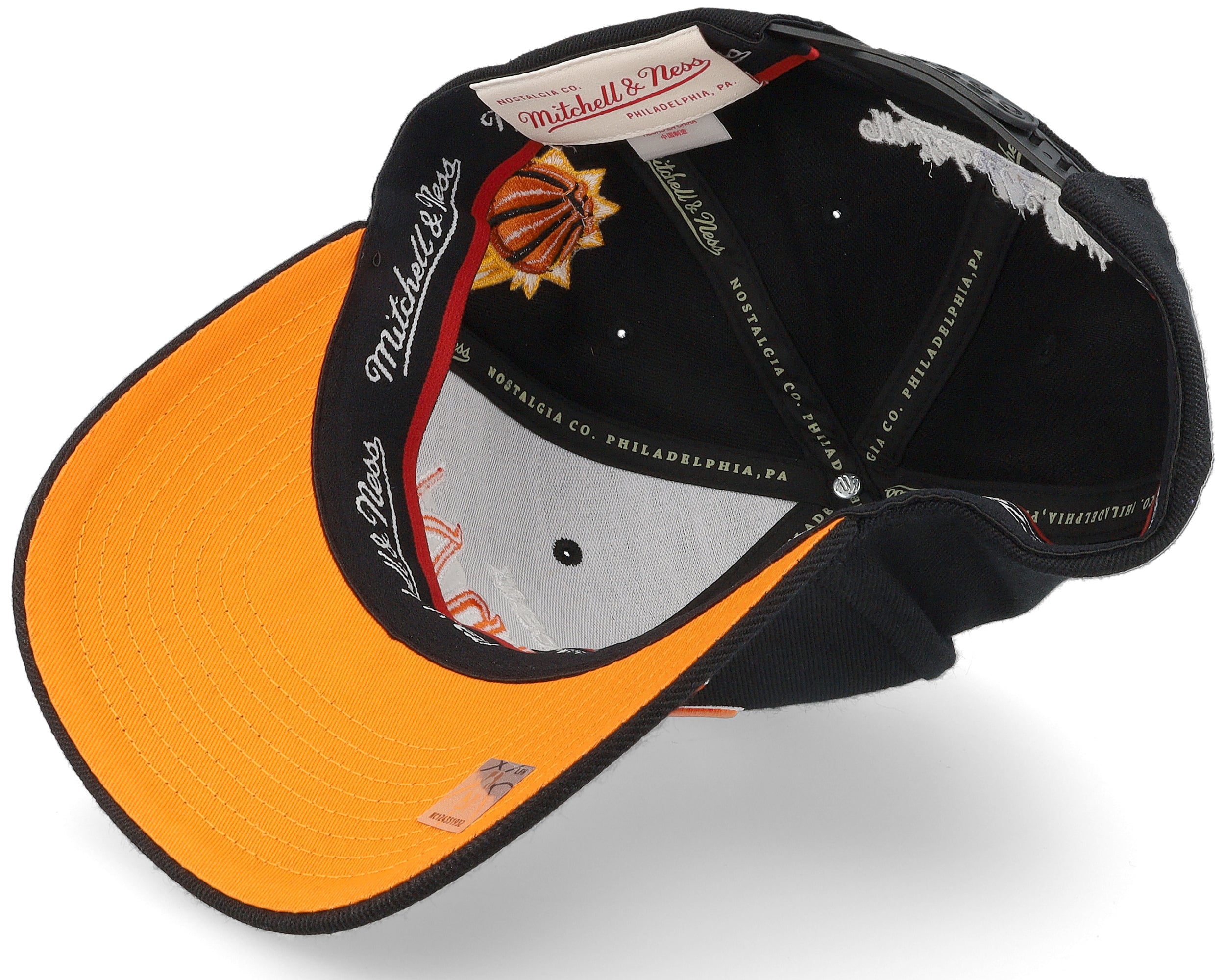 Mens Mitchell & Ness NBA TEAM SCRIPT 2.0 STRETCH SNAPBACK SUNS