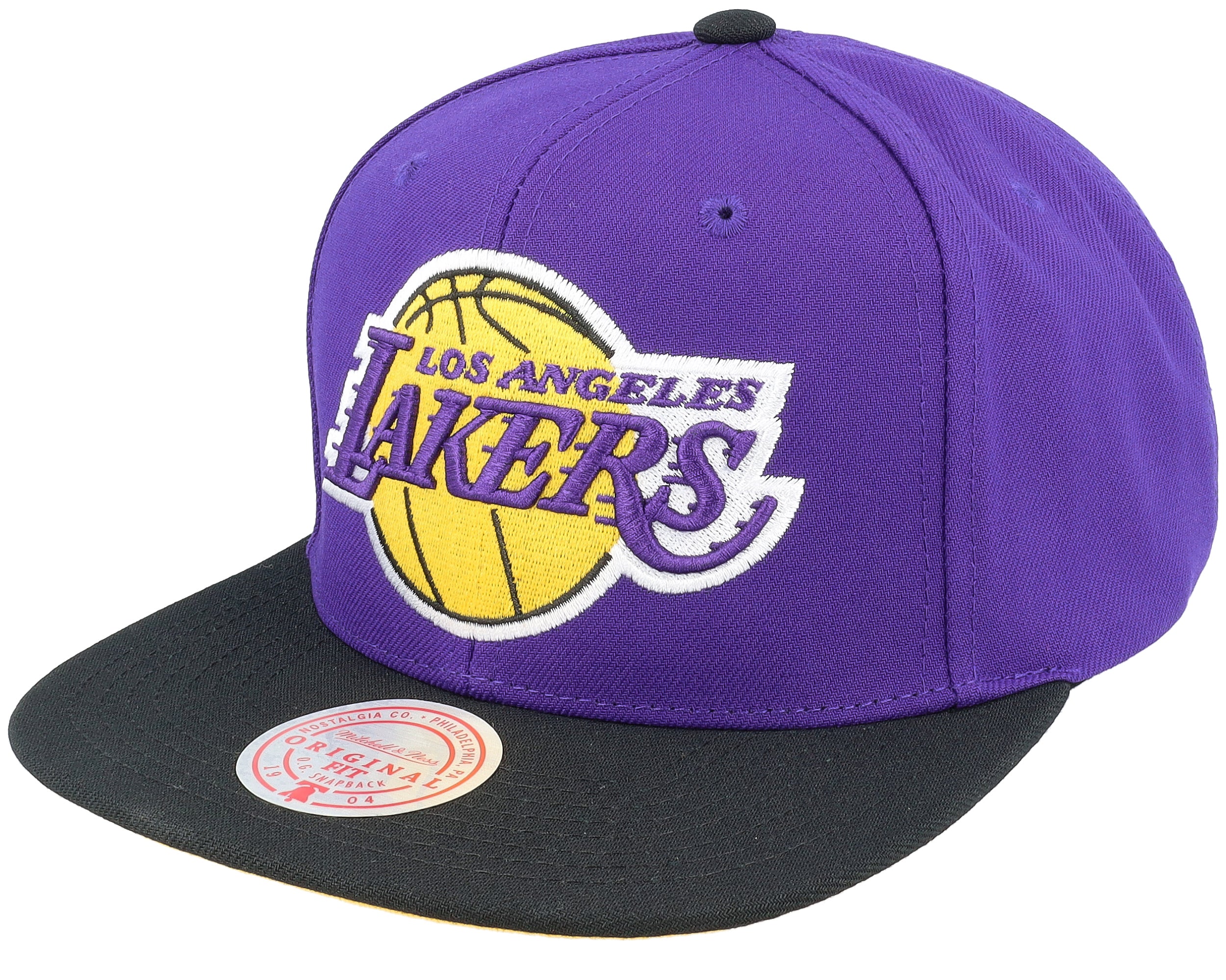 MENS MITCHELL & NESS NBA CORE BASIC SNAPBACK LAKERS - PURPLE-BLACK